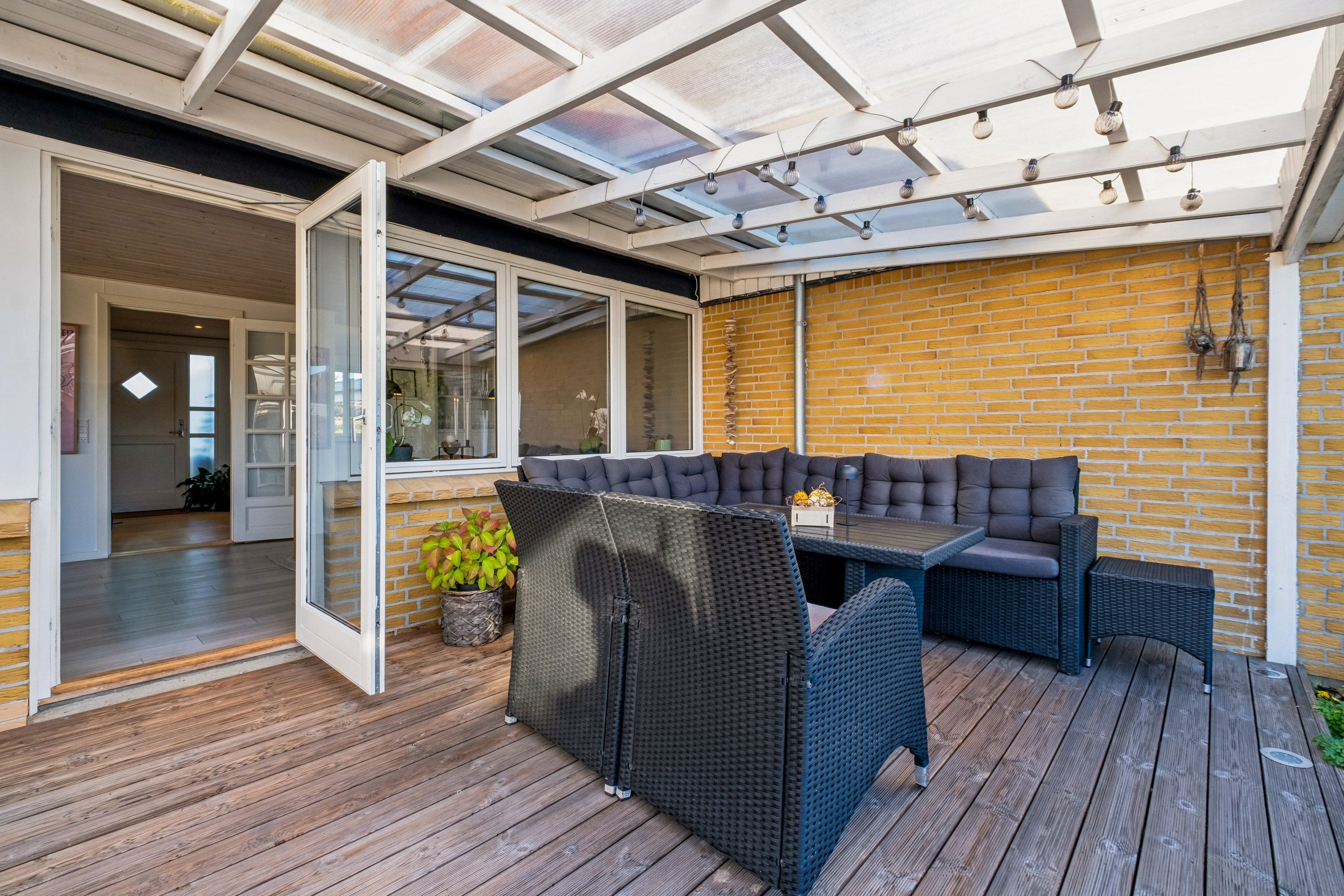 Fremhævet overdækket terrasse billede i fuldskærmstilstand. Billede af Apollovej 125, Torsted, 8700 Horsens