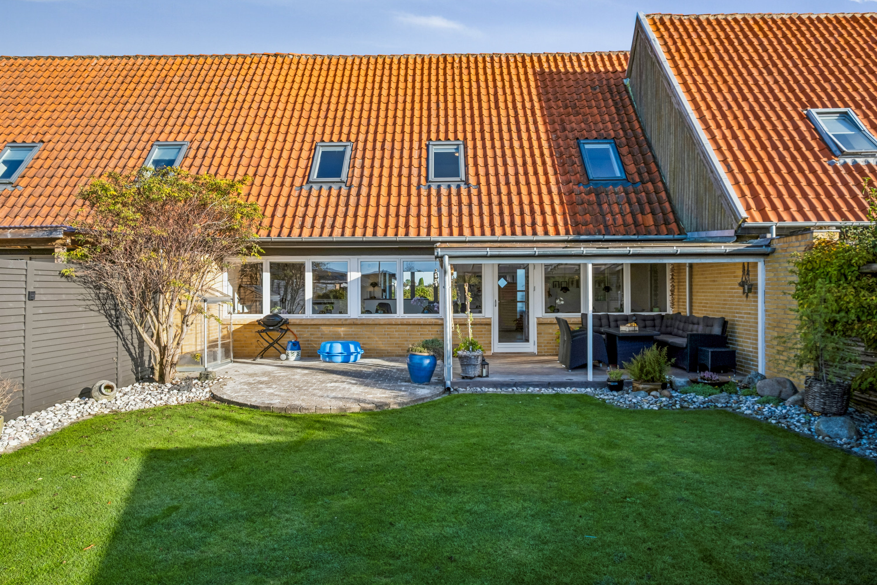 Fremhævet set fra haven  billede i fuldskærmstilstand. Billede af Apollovej 125, Torsted, 8700 Horsens