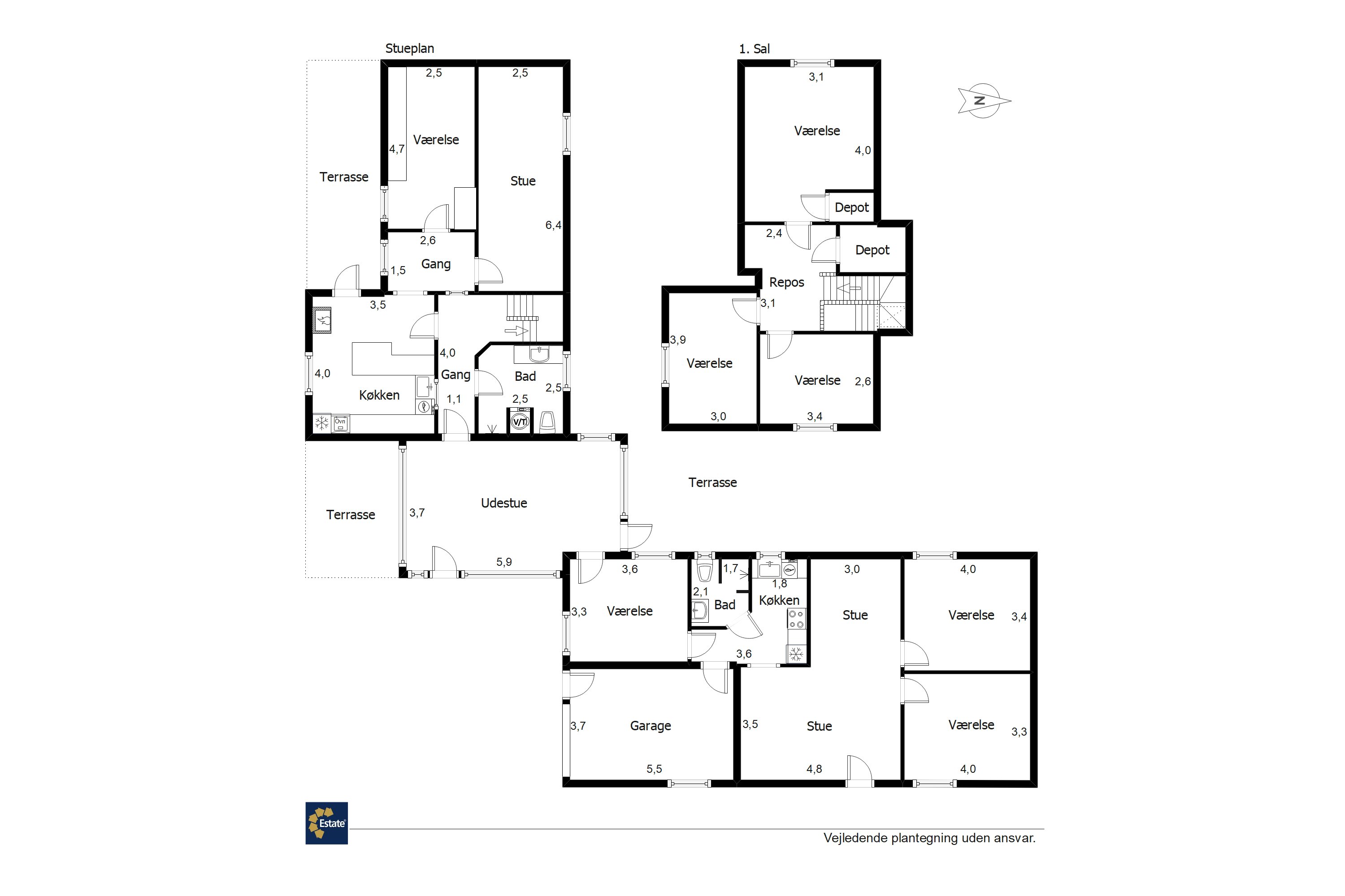 Plantegninger billede af Søndre Kirkevej 6, 7190 Billund