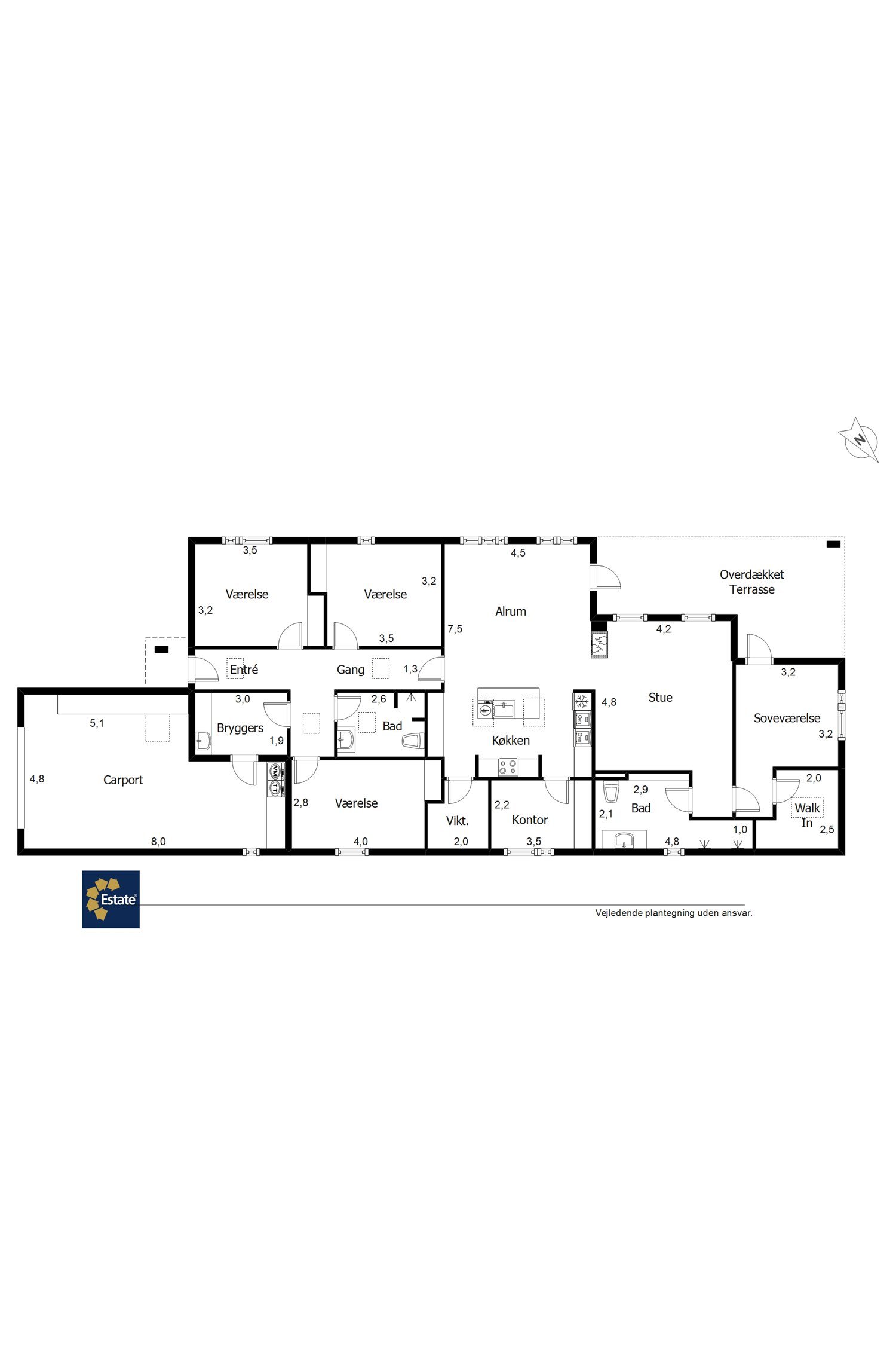 Plantegninger billede af Hjortevej 8, 6715 Esbjerg N