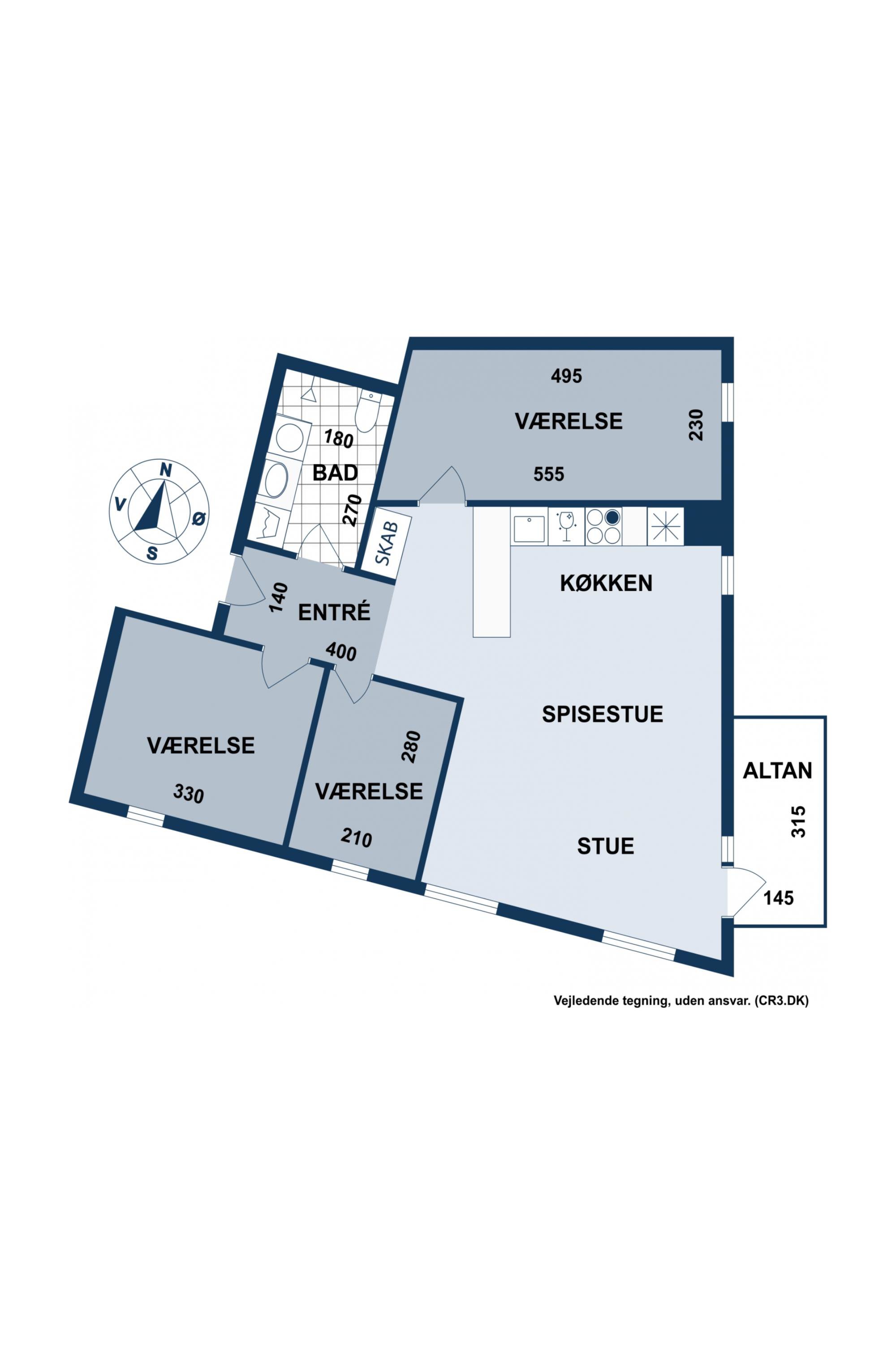 Plantegninger billede af Clara Pontoppidans Vej 18, 1. mf., 2500 Valby