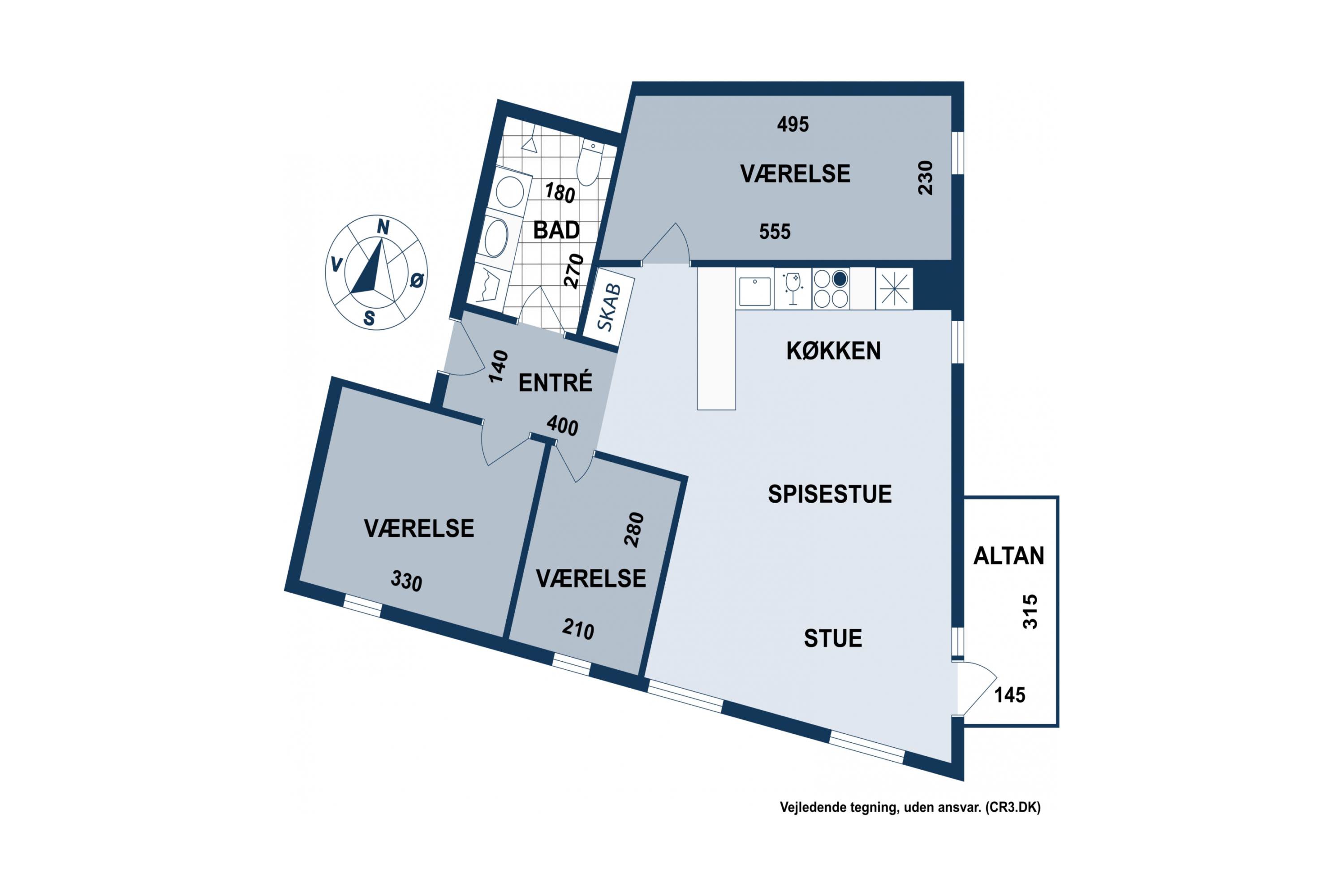 Plantegninger billede af Clara Pontoppidans Vej 18, 1. mf., 2500 Valby