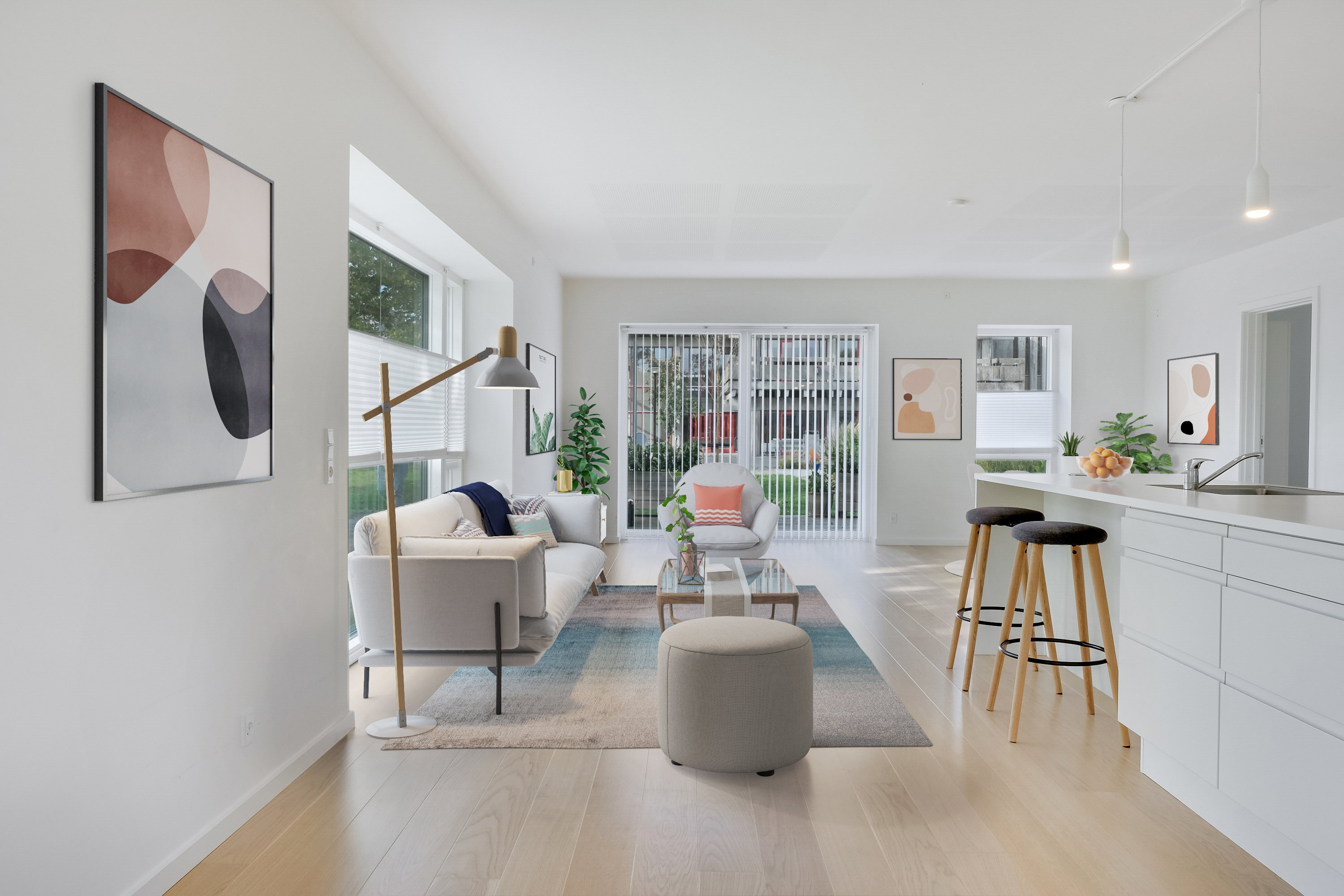 Fremhævet stue billede i fuldskærmstilstand. Billede af Ved Klinten 10, 5800 Nyborg