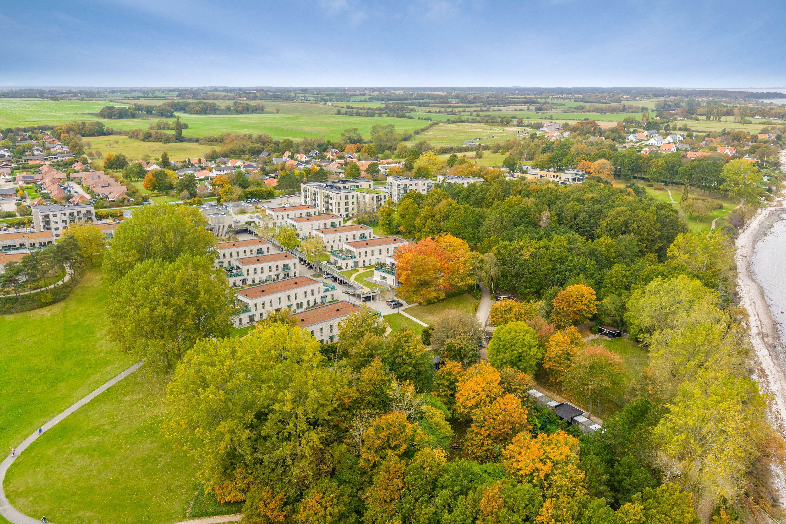 Fremhævet luftfoto billede i fuldskærmstilstand. Billede af Ved Klinten 10, 5800 Nyborg