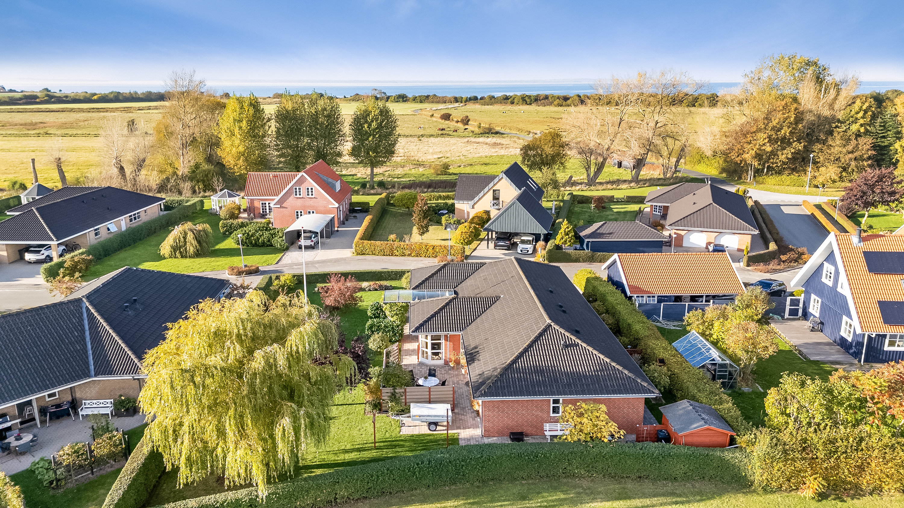 Miniaturebillede 1: luftfoto. Billede af Trondheimparken 48, 5400 Bogense