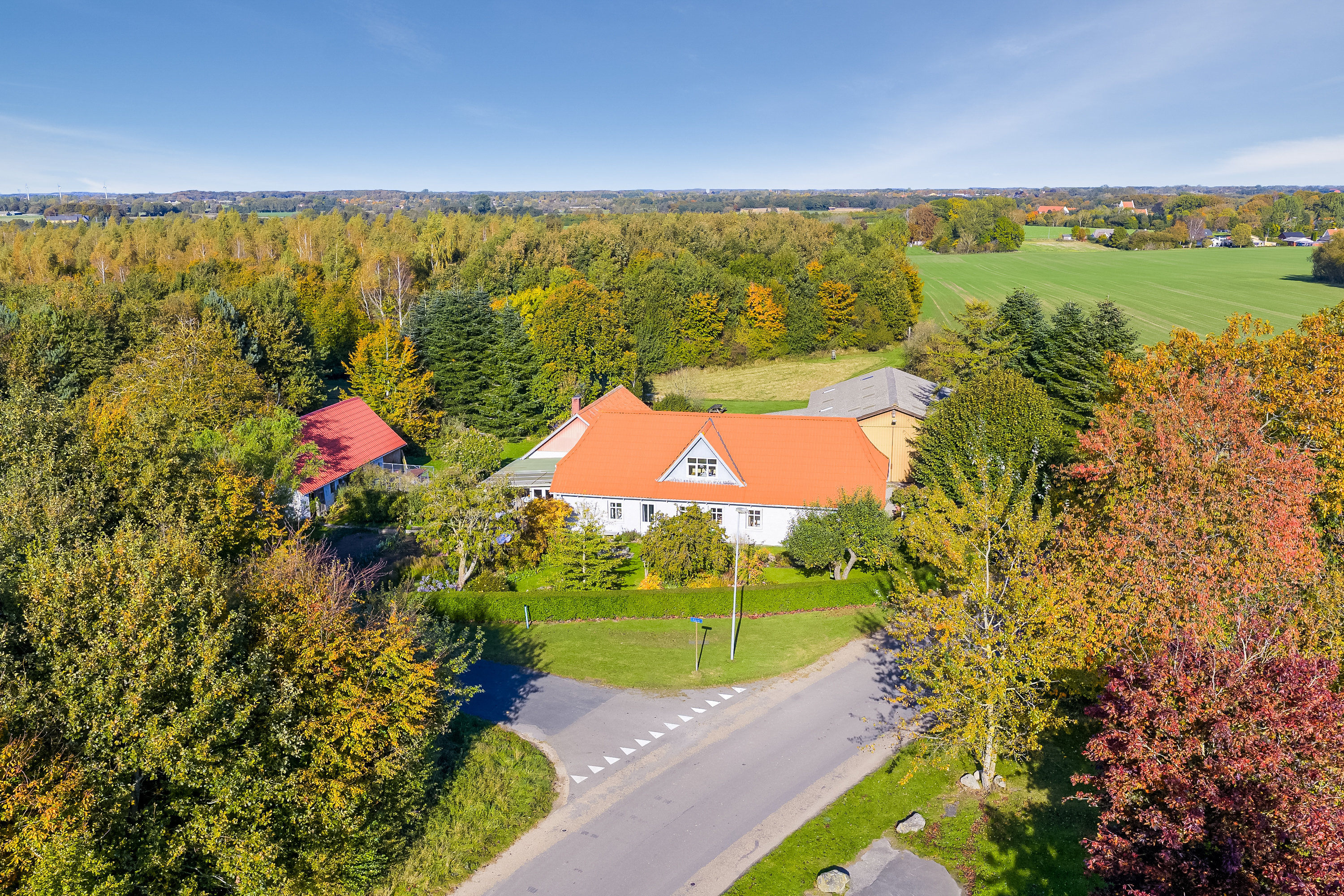 Fremhævet luftfoto billede i fuldskærmstilstand. Billede af Pårupvej 20, Skellerup, 5540 Ullerslev
