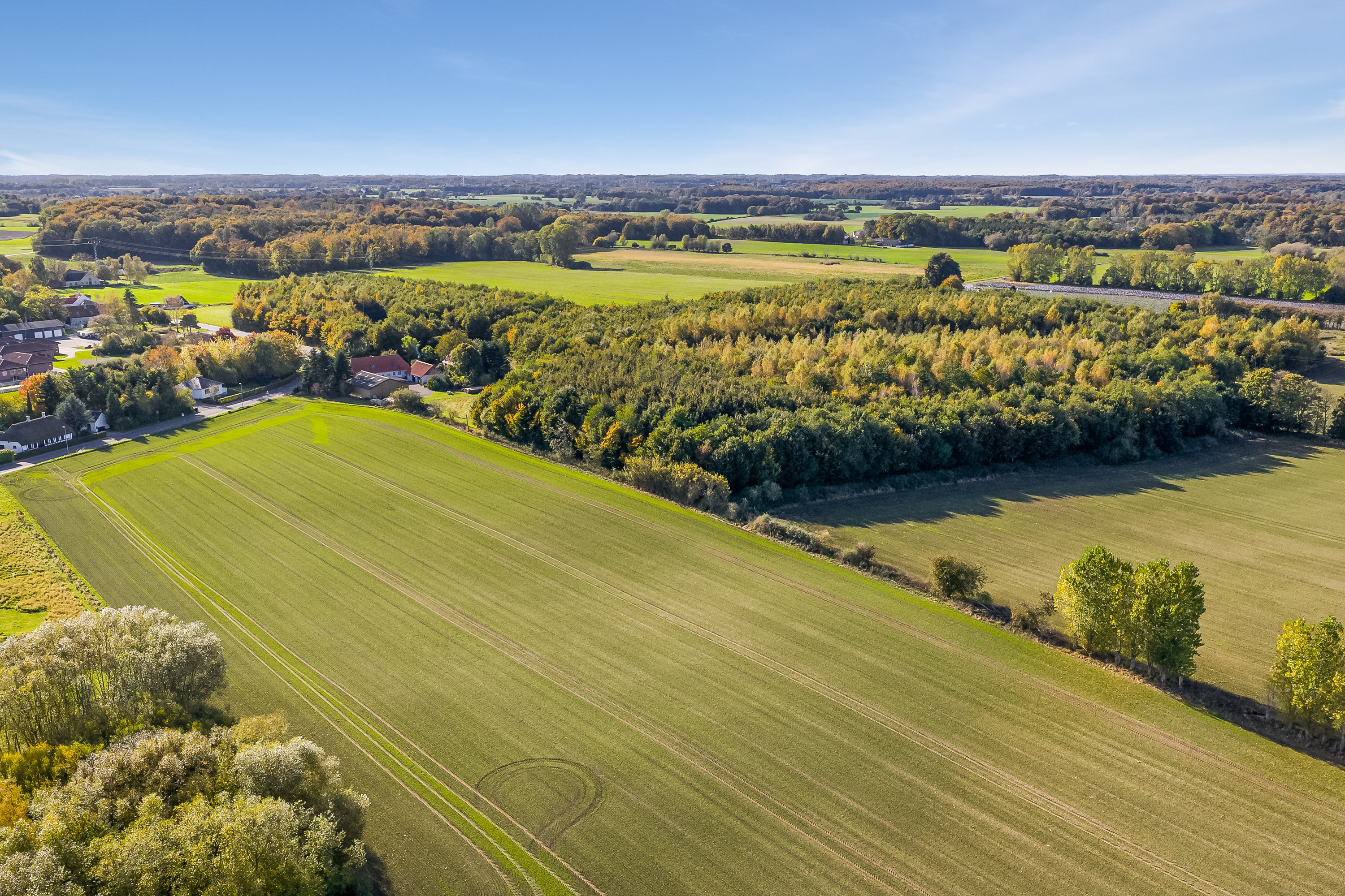 Fremhævet luftfoto billede i fuldskærmstilstand. Billede af Pårupvej 20, Skellerup, 5540 Ullerslev