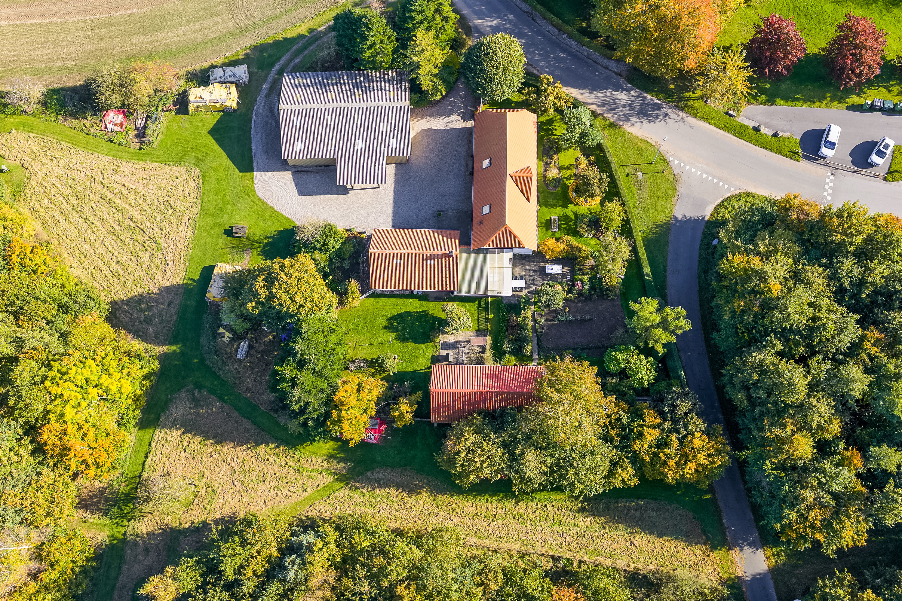 Fremhævet luftfoto billede i fuldskærmstilstand. Billede af Pårupvej 20, Skellerup, 5540 Ullerslev