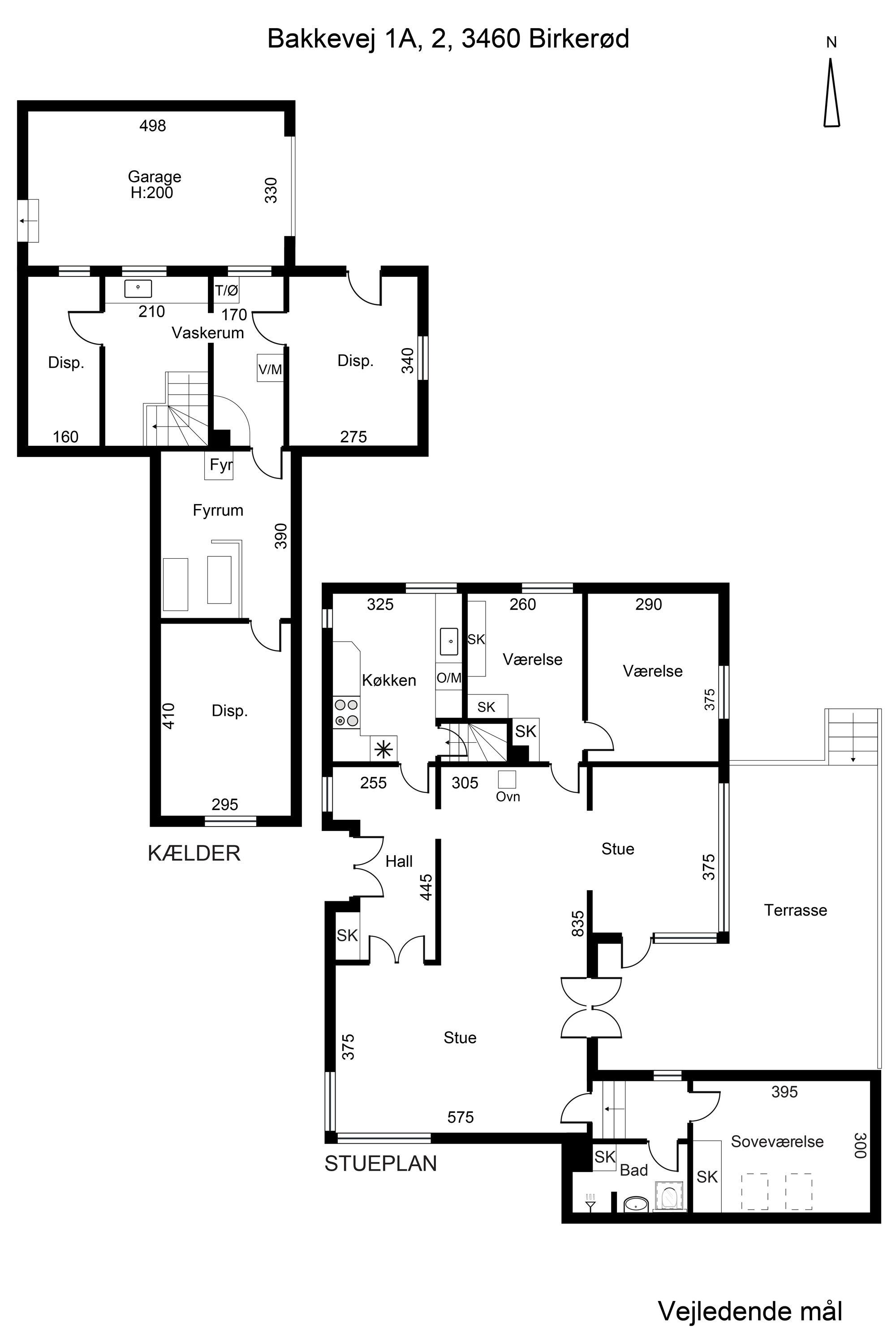 Plantegninger billede af Bakkevej 1A, 2., 3460 Birkerød