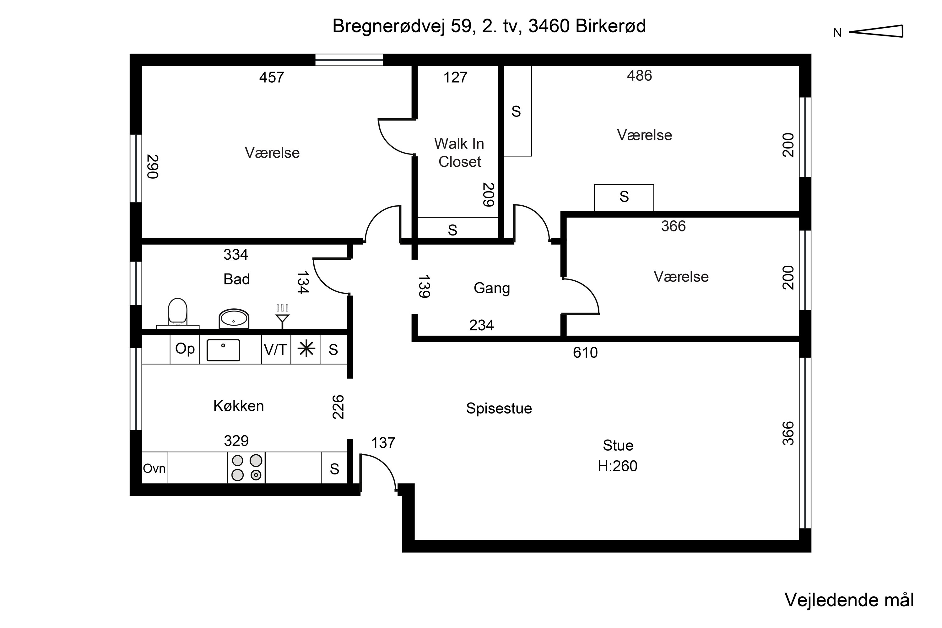Plantegninger billede af Bregnerødvej 59, 2. tv., 3460 Birkerød