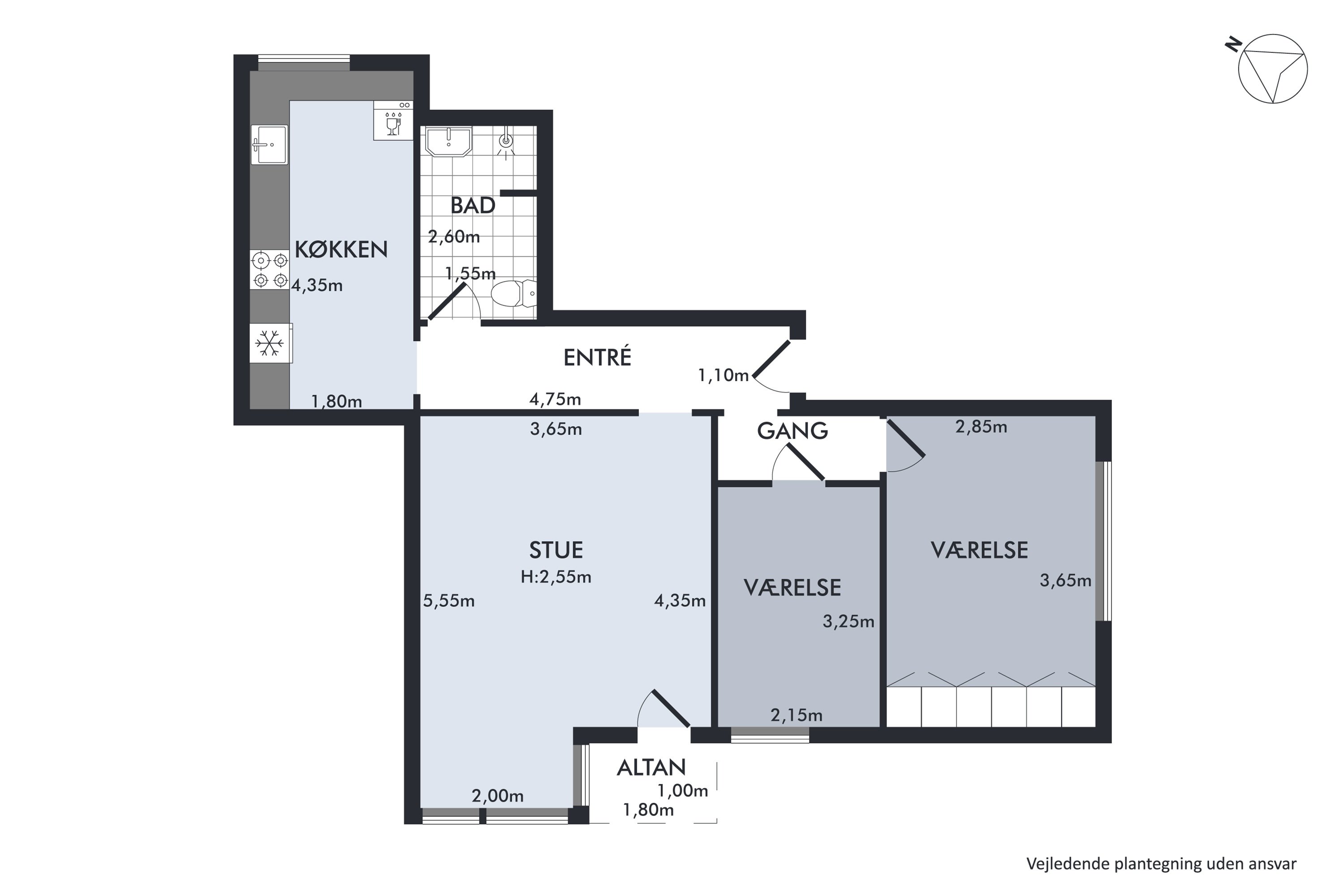 Plantegninger billede af Mozartsvej 24, 1. tv., 2450 København SV