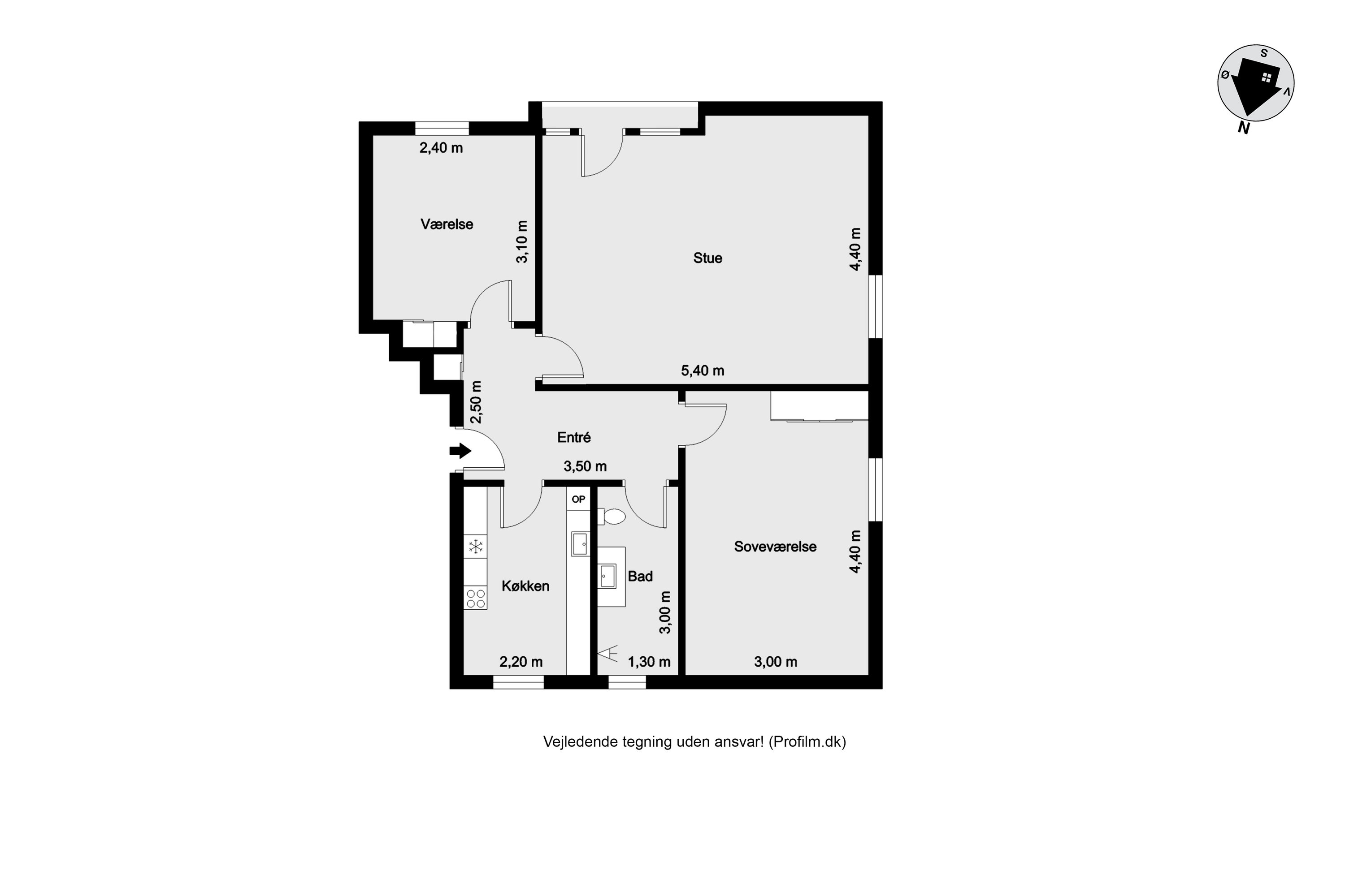 Plantegninger billede af Doktorvænget 13, 2. th., 7500 Holstebro