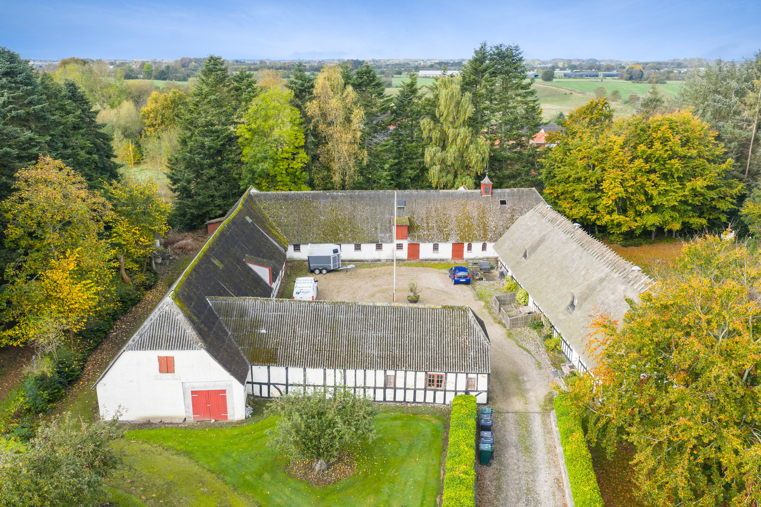 Villa: Luftfoto på Toftevej 7 + 9, Brylle, 5690 Tommerup