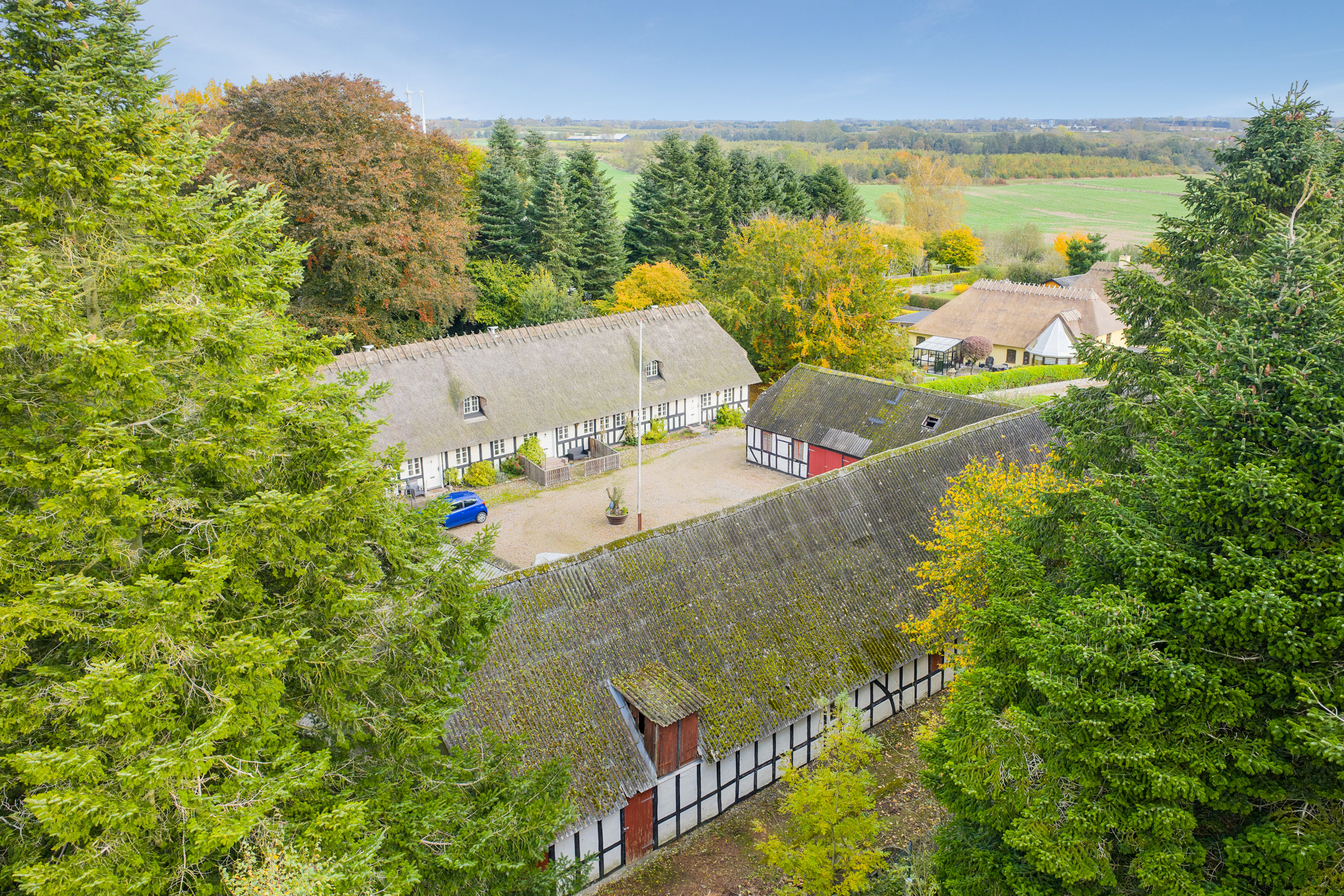 Miniaturebillede 2: luftfoto. Billede af Toftevej 7 + 9, Brylle, 5690 Tommerup