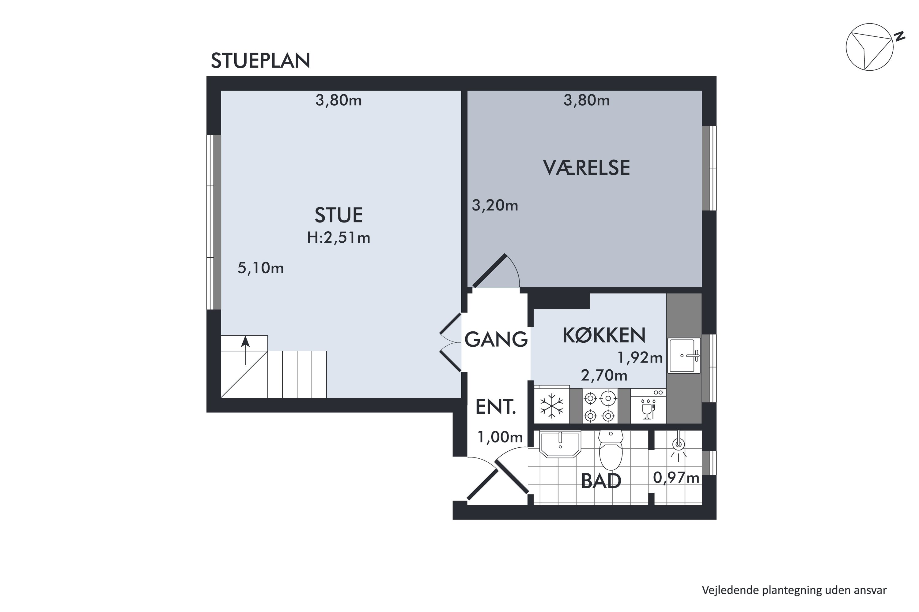 Plantegninger billede af Johan Wilmanns Vej 23, st.. tv., 2800 Kongens Lyngby