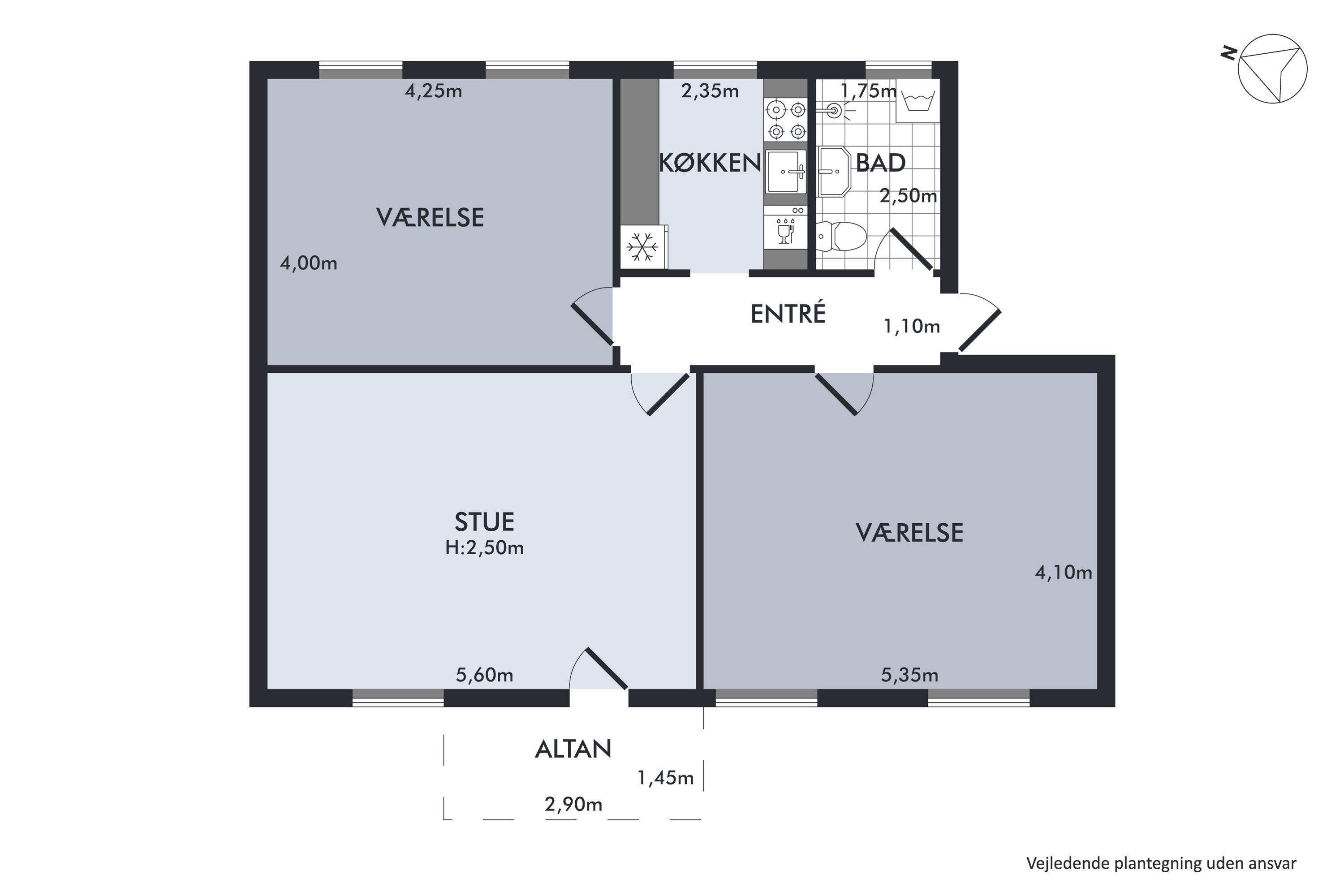 Plantegninger billede af Niels Ebbesens Gade 10, 1., 9000 Aalborg