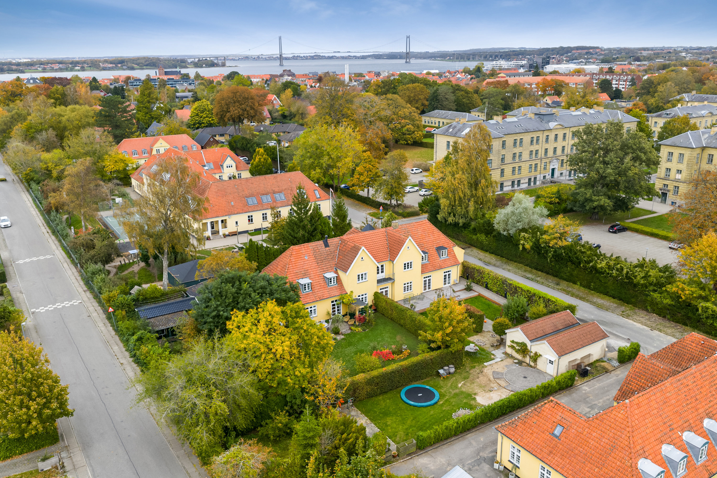 Miniaturebillede 1: luftfoto. Billede af Teglgårdsparken 40A, 5500 Middelfart