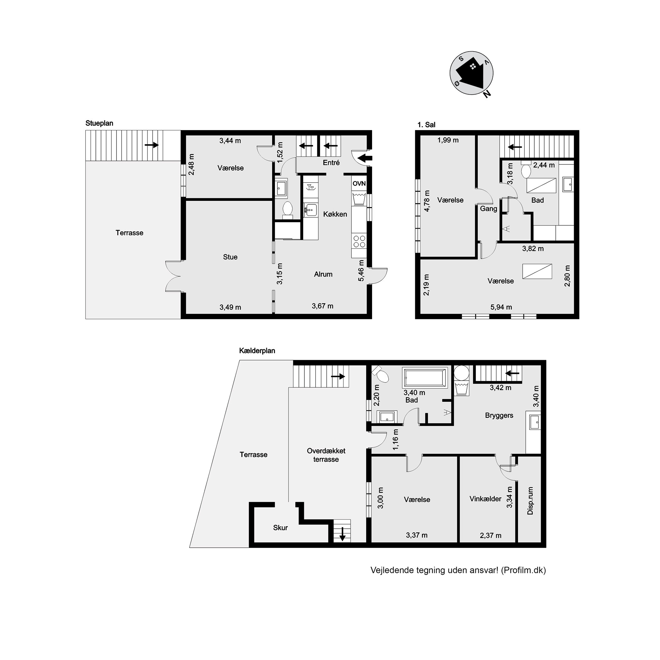 Plantegninger billede af Baggesensvej 1, 6000 Kolding