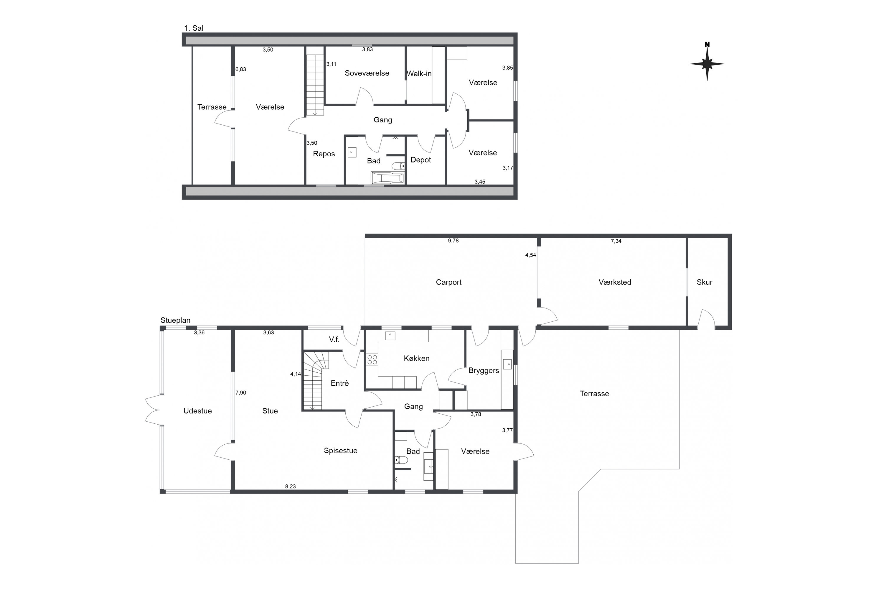 Plantegninger billede af Højlundsvej 18, 9750 Østervrå