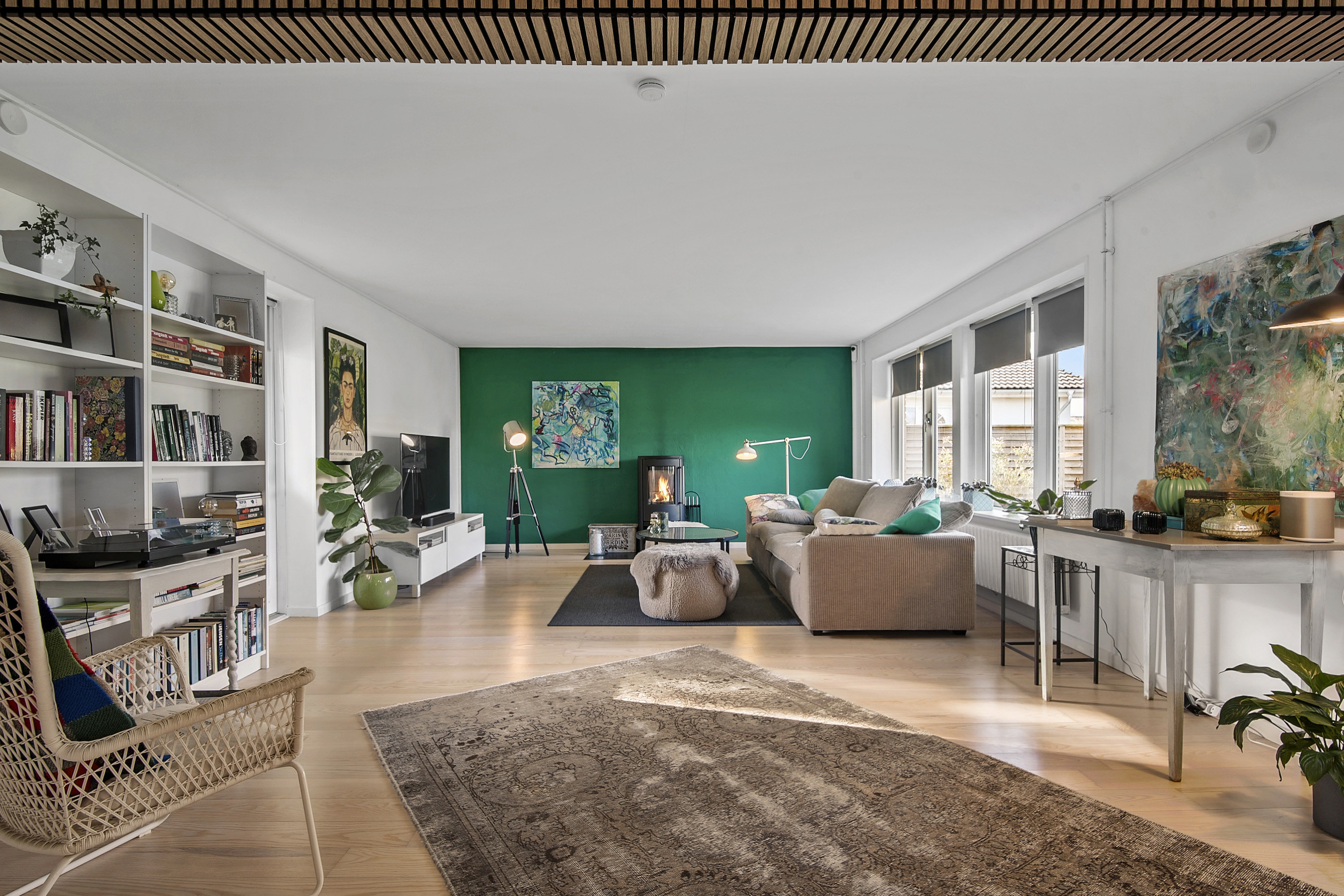 Fremhævet stue billede i fuldskærmstilstand. Billede af Havrevænget 15, 4681 Herfølge