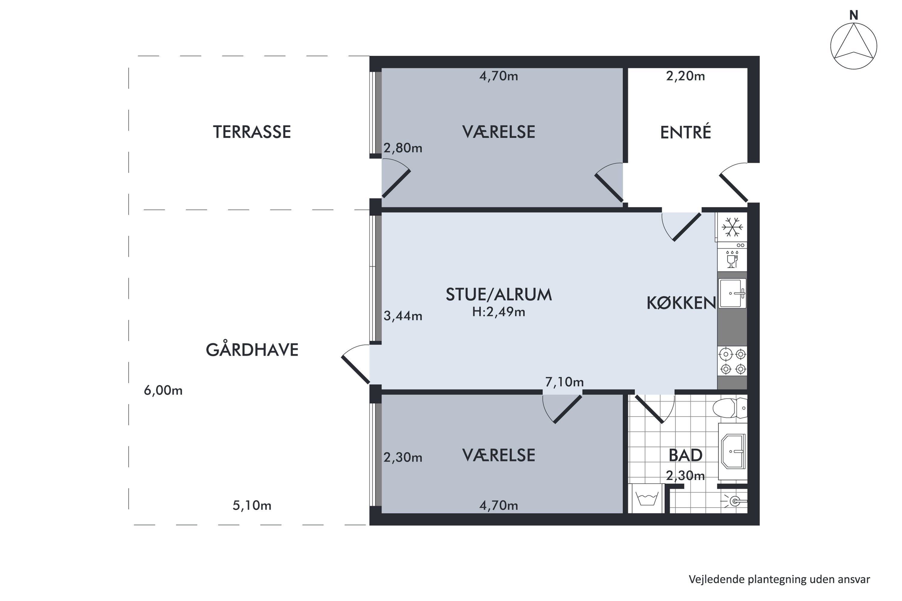 Plantegninger billede af Eremitageparken 361, st.. b., 2800 Kongens Lyngby