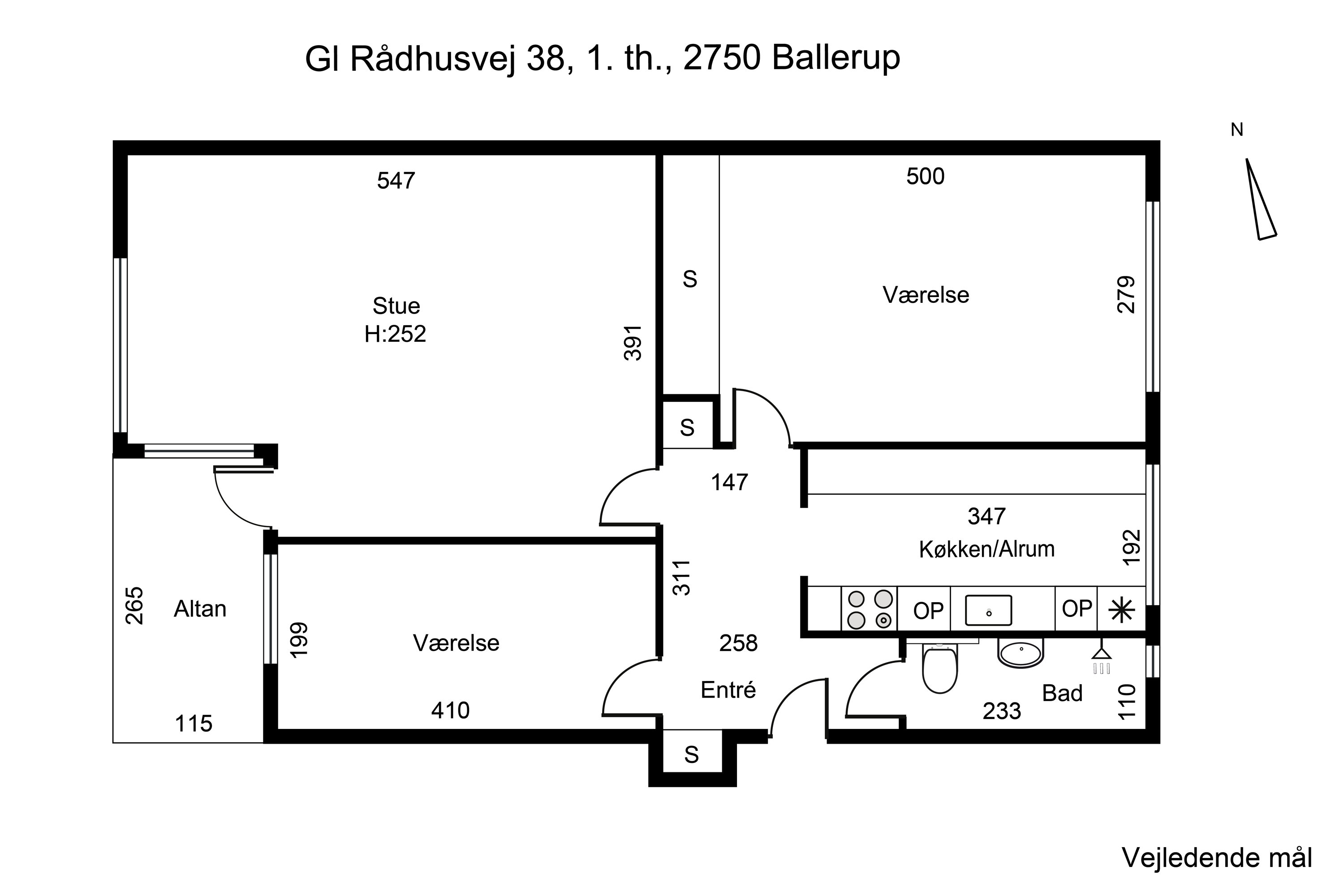 Plantegninger billede af Gl Rådhusvej 38, 1. th., 2750 Ballerup
