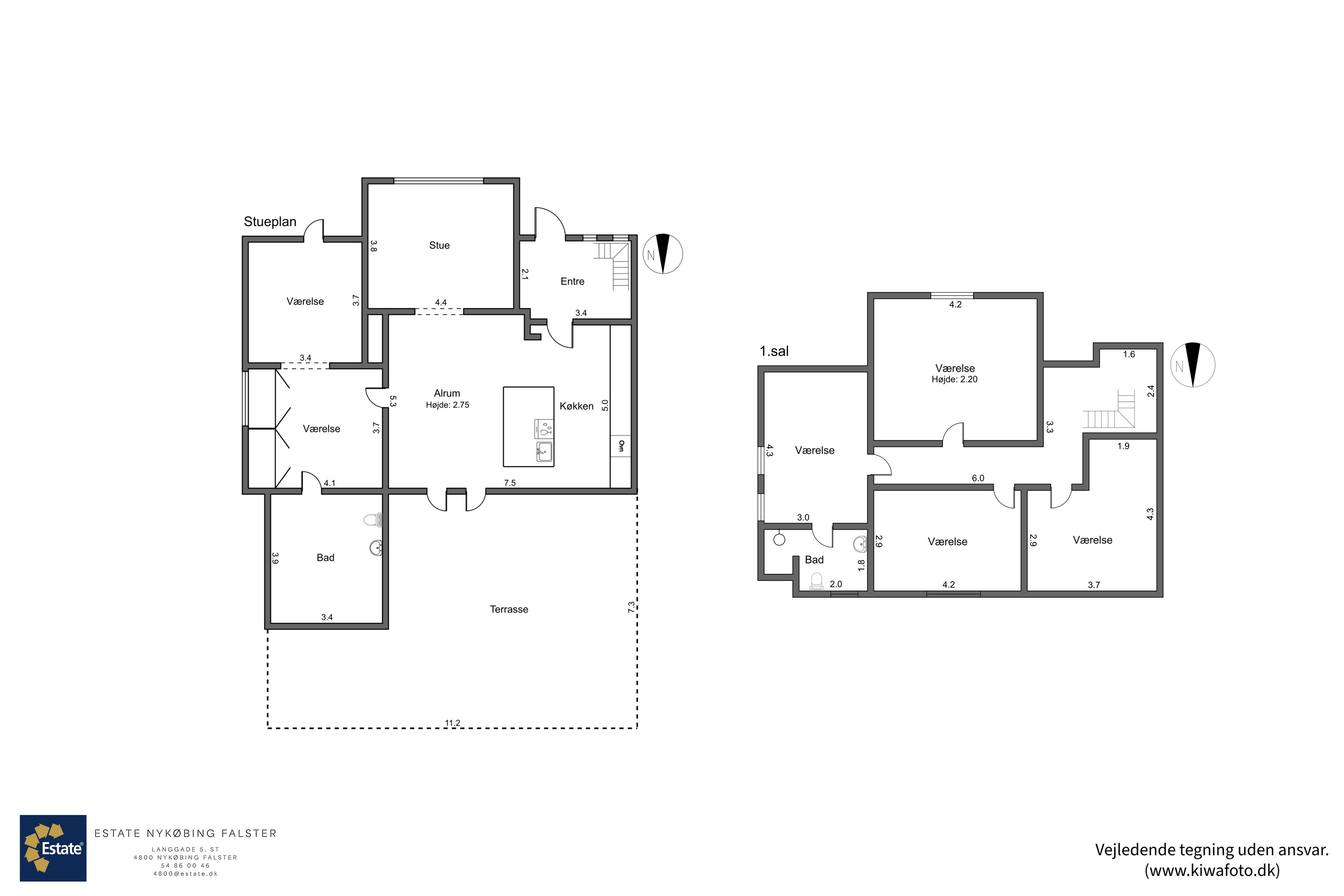 Plantegninger billede af Nr Alslev Langgade 62B, 4840 Nørre Alslev