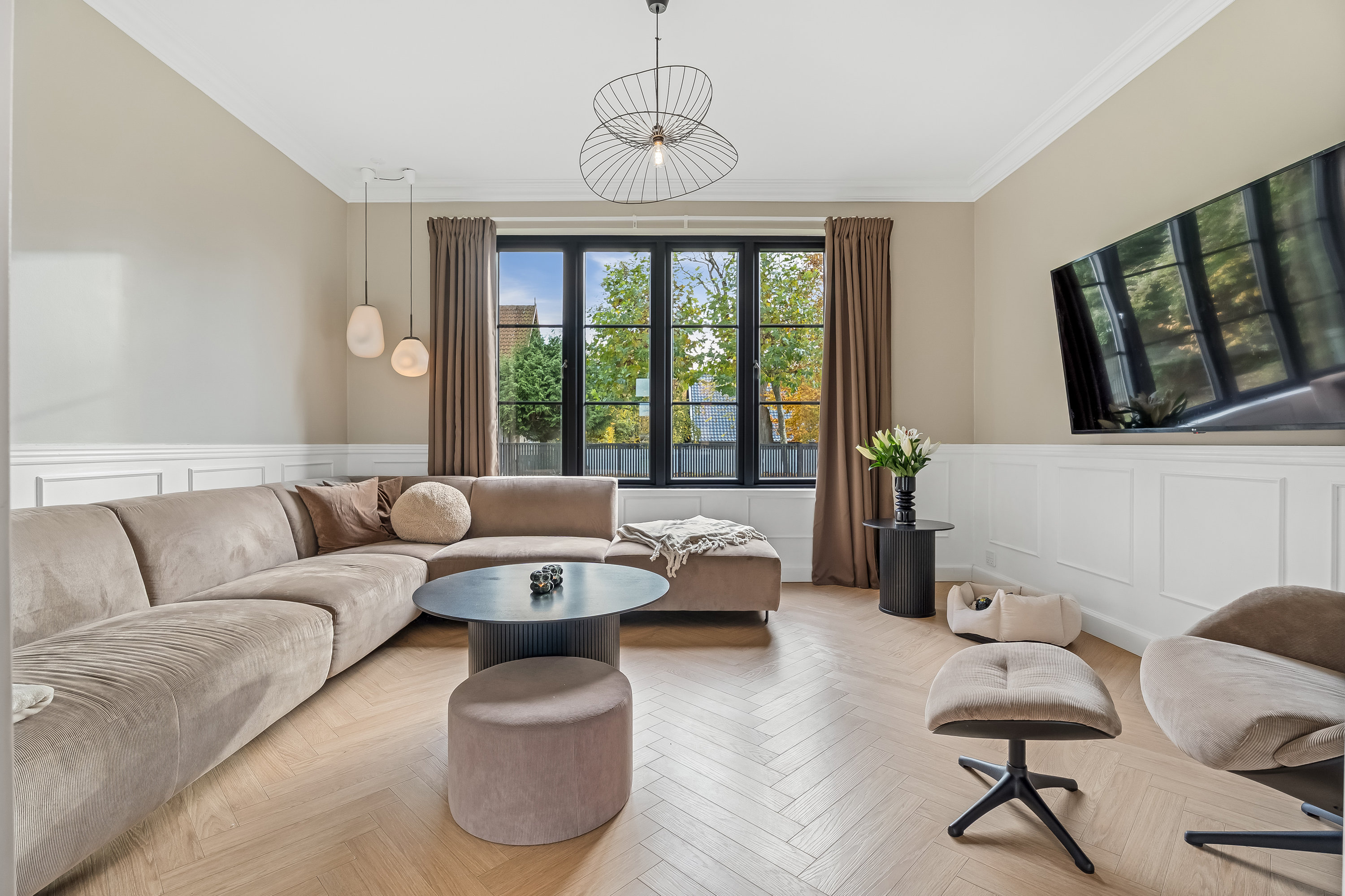 Fremhævet stue billede i fuldskærmstilstand. Billede af Nr Alslev Langgade 62B, 4840 Nørre Alslev