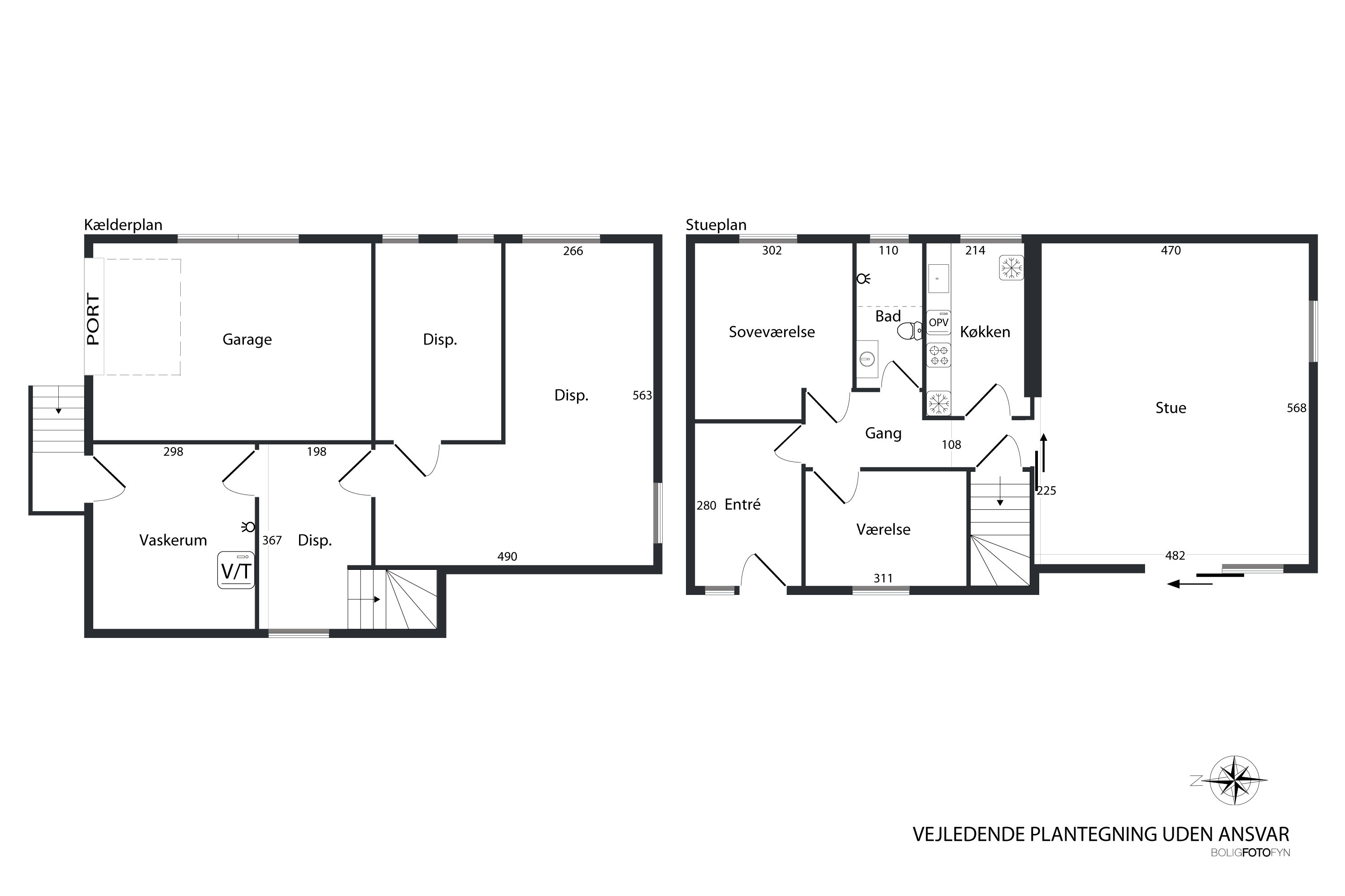Plantegninger billede af Tværvej 7, Nr Broby, 5672 Broby