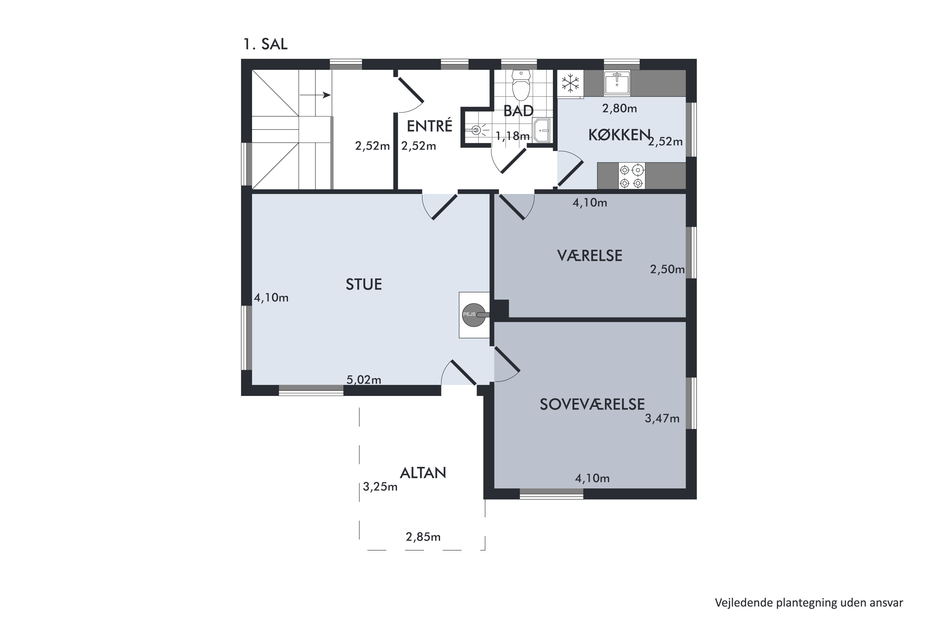 Plantegninger billede af Buddinge Hovedgade 118, 1., 2860 Søborg
