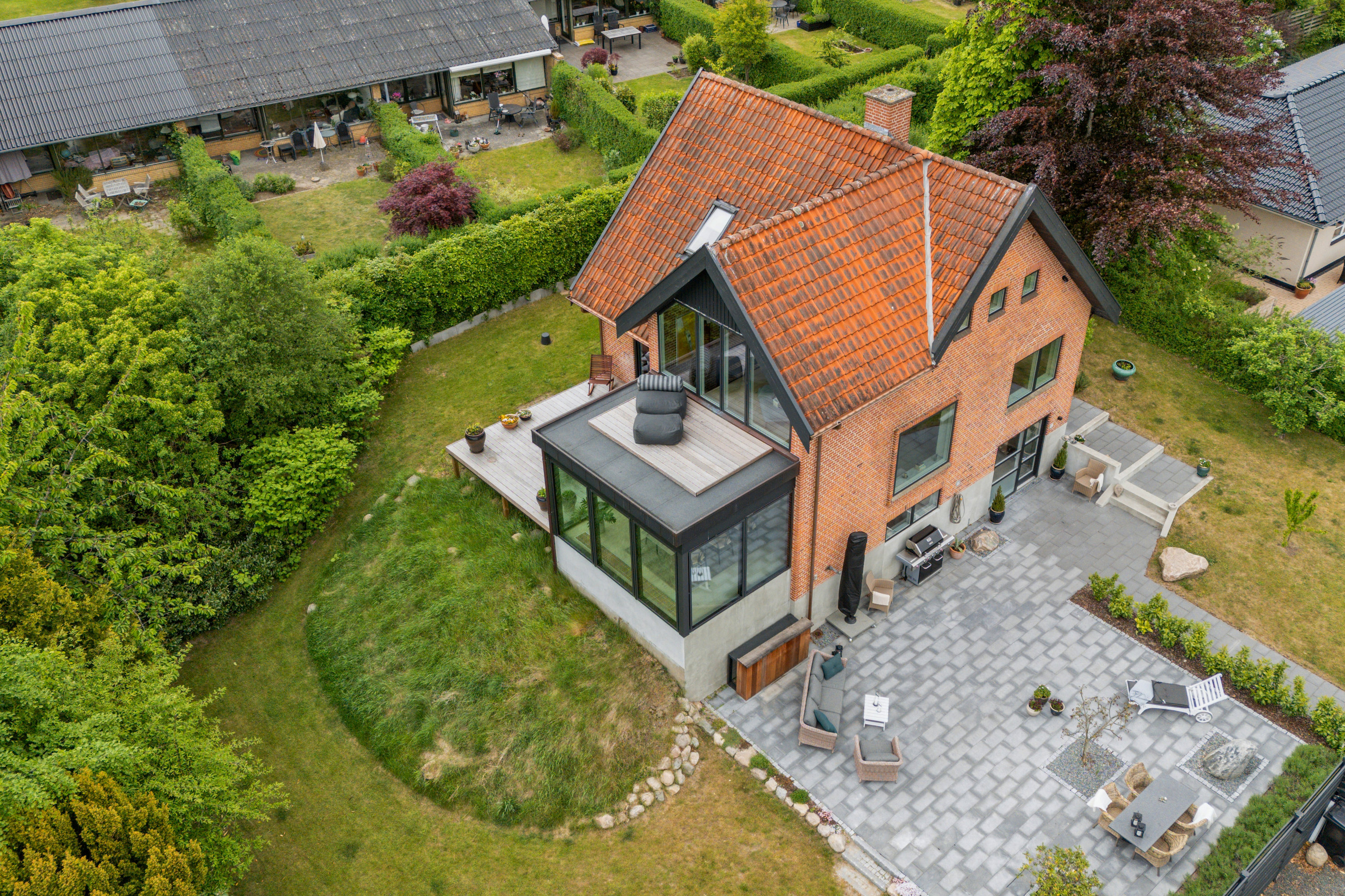 Fremhævet luftfoto billede i fuldskærmstilstand. Billede af Holmegårdsvang 10, 3400 Hillerød