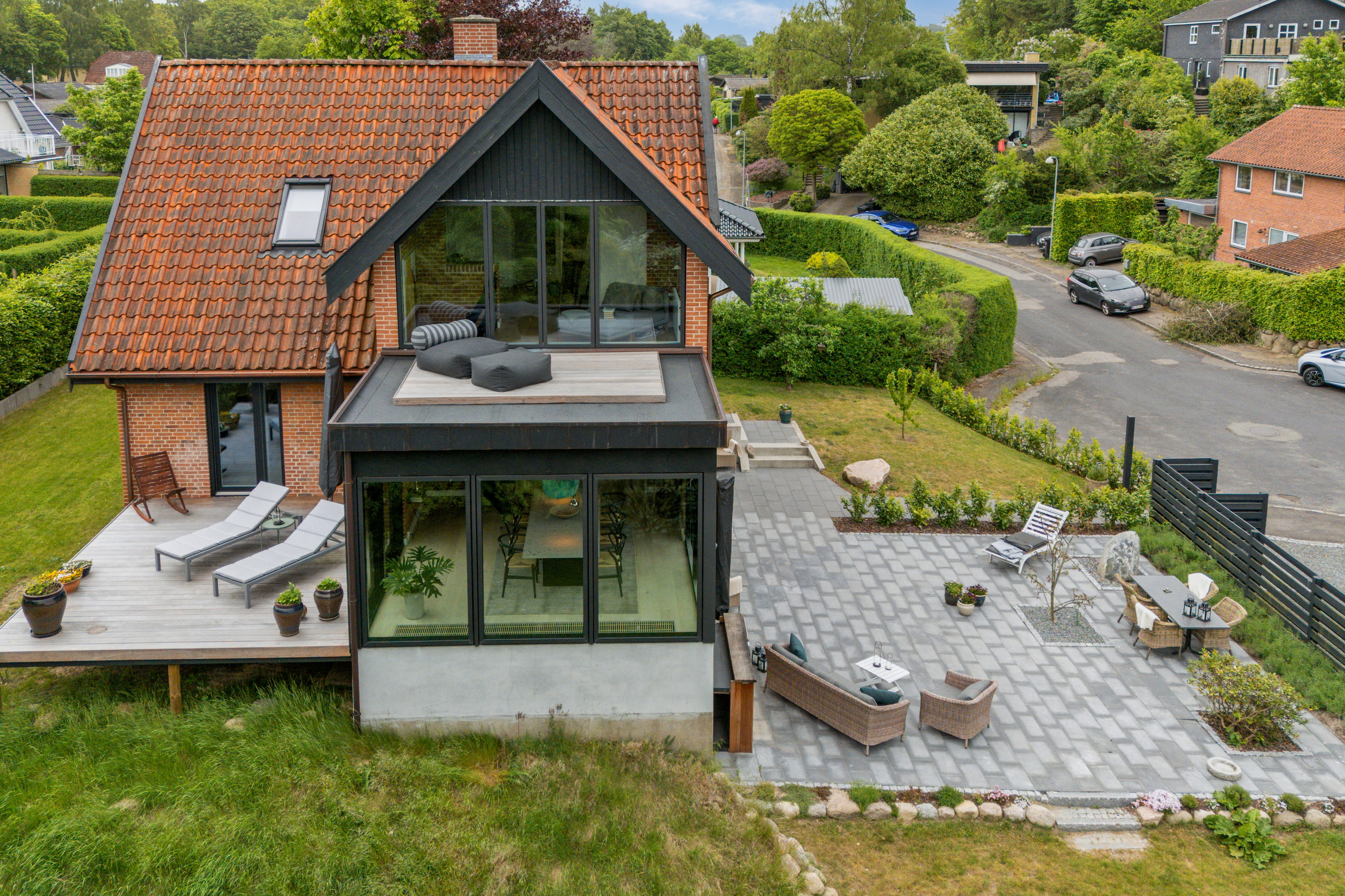 Fremhævet luftfoto billede i fuldskærmstilstand. Billede af Holmegårdsvang 10, 3400 Hillerød