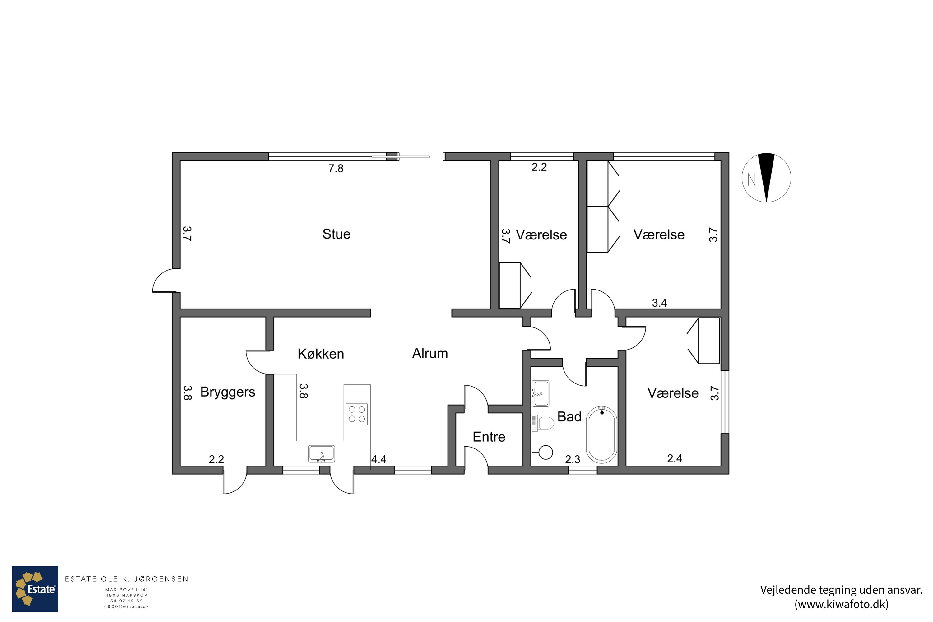Plantegninger billede af Rosnæsvej 47, 4900 Nakskov