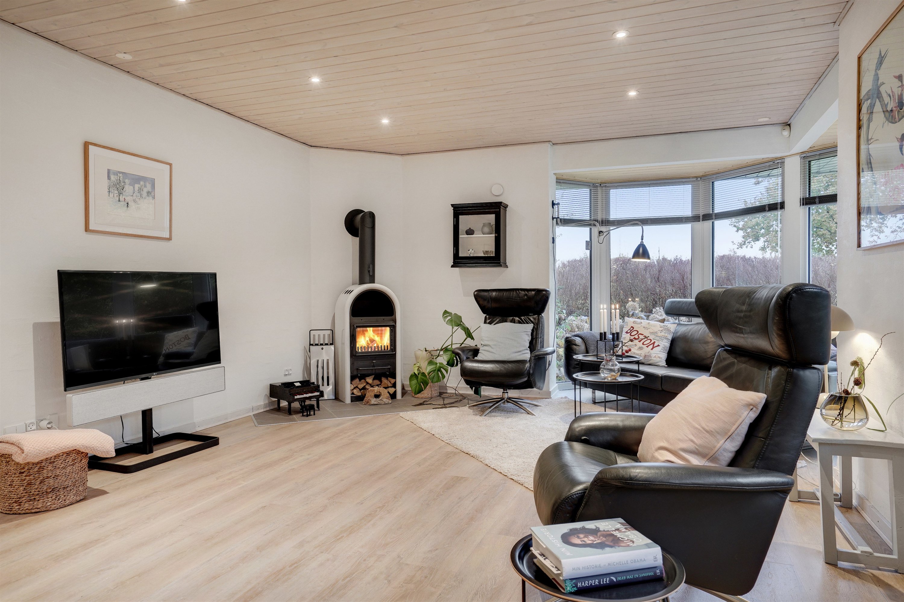 Fremhævet stue billede i fuldskærmstilstand. Billede af Markskellet 43, 7190 Billund