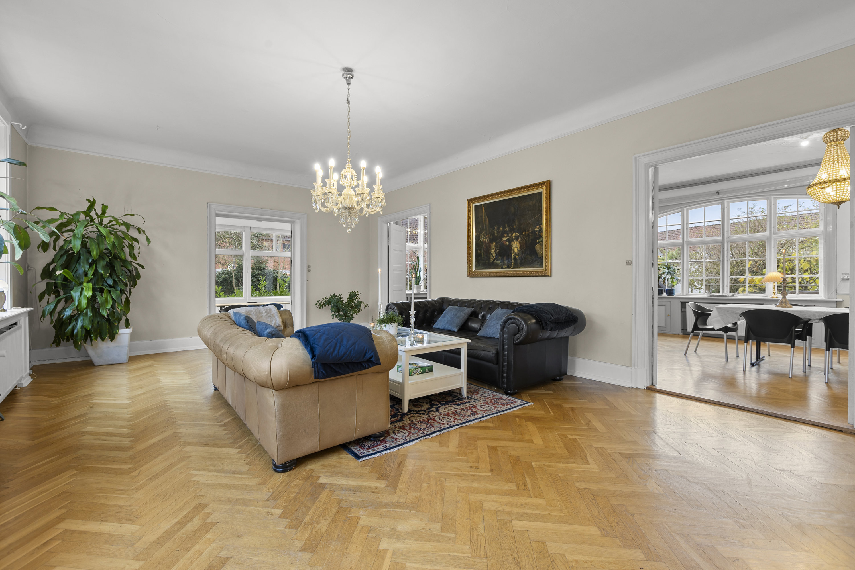 Fremhævet stue billede i fuldskærmstilstand. Billede af Sandvejsbanken 17, 4220 Korsør