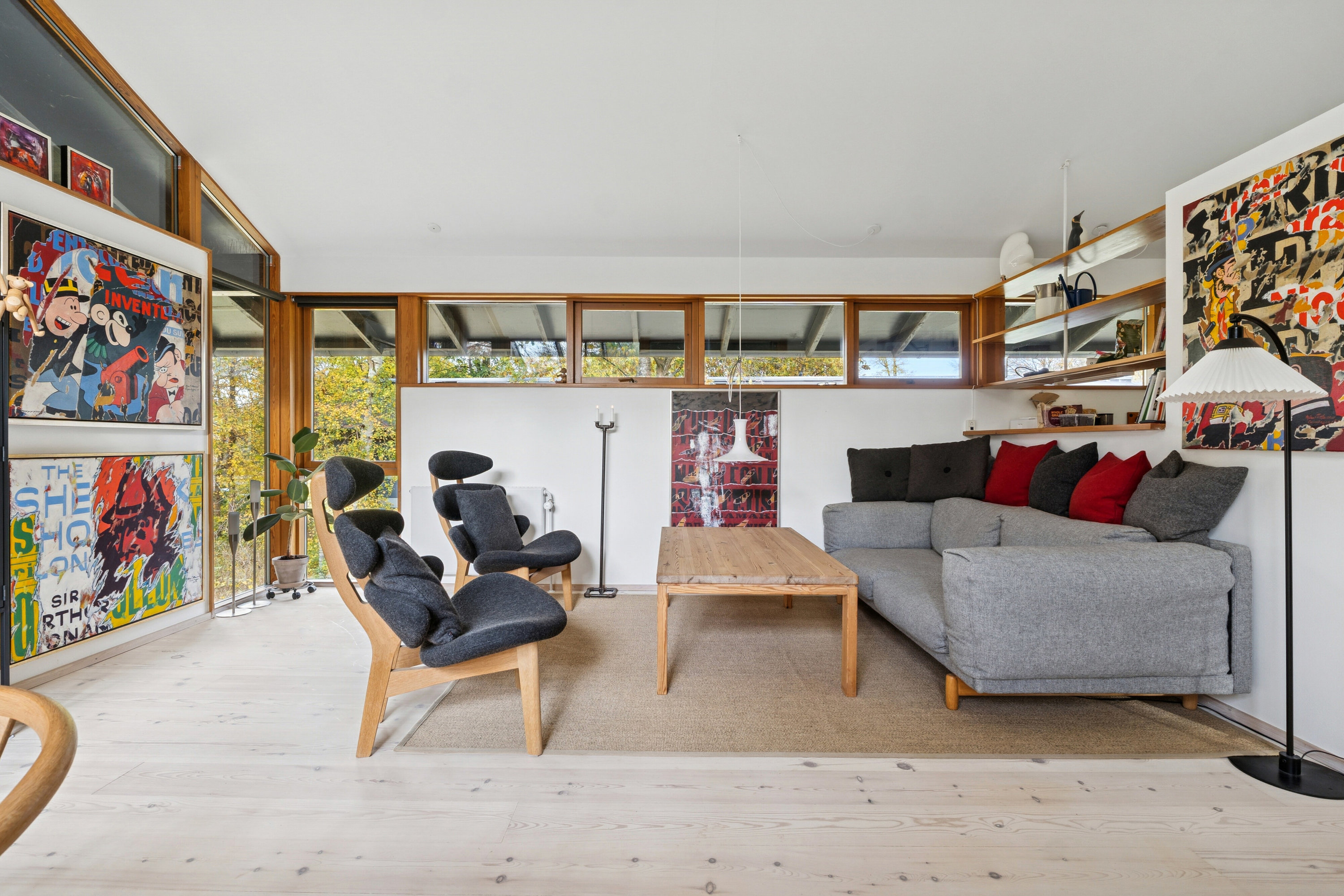 Fremhævet stue billede i fuldskærmstilstand. Billede af Dianas Have 44, 2970 Hørsholm