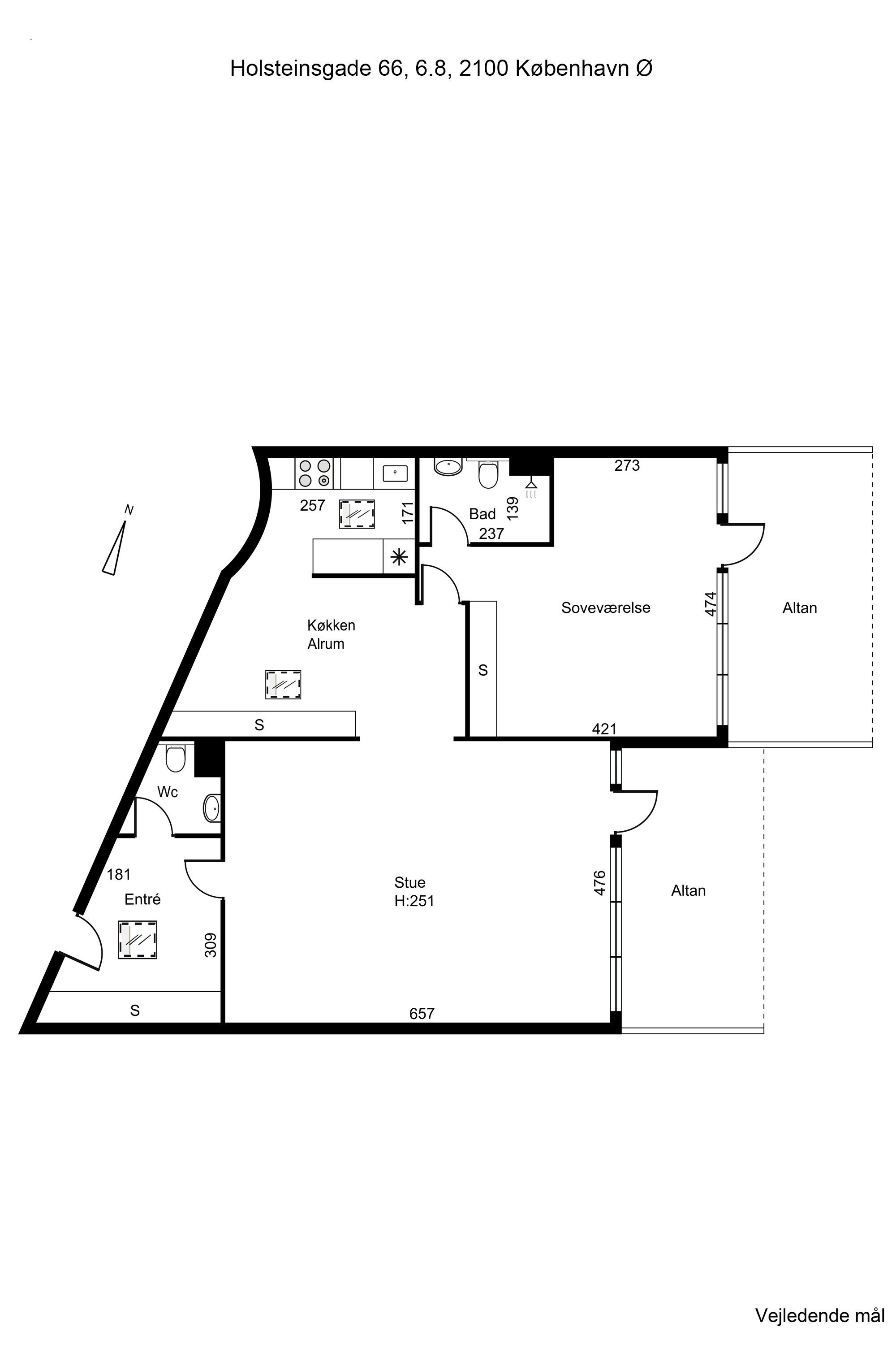 Plantegninger billede af Holsteinsgade 66, 6. 8., 2100 København Ø