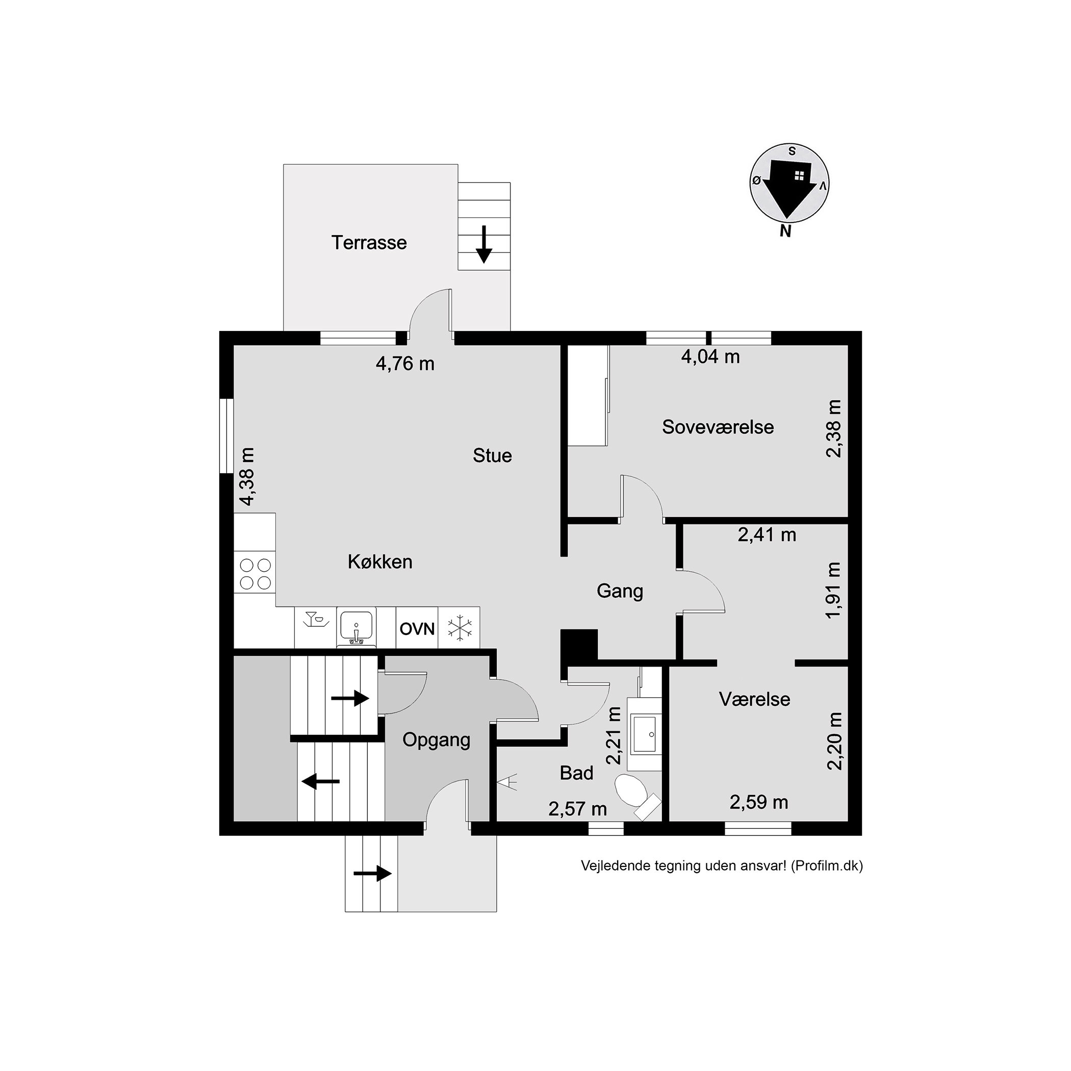 Plantegninger billede af Hostrupsvej 1, st.., 7100 Vejle