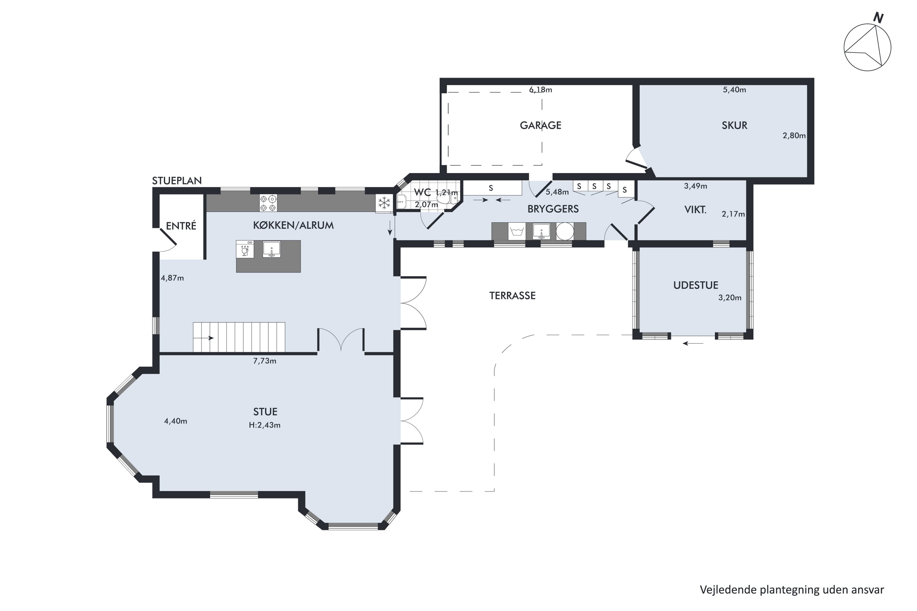 Plantegninger billede af Egebjergvej 180, 8700 Horsens