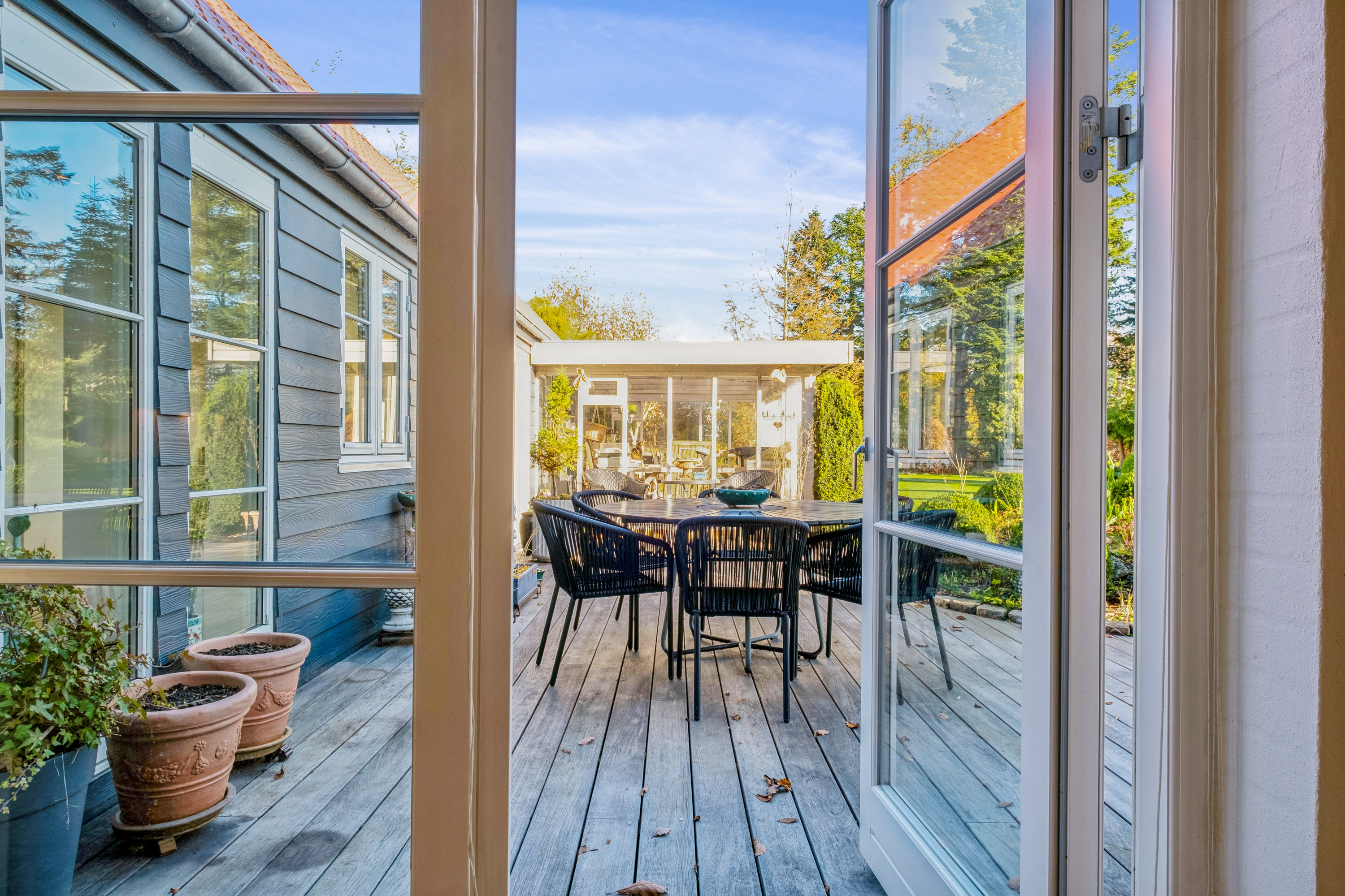 Fremhævet terrasse billede i fuldskærmstilstand. Billede af Egebjergvej 180, 8700 Horsens