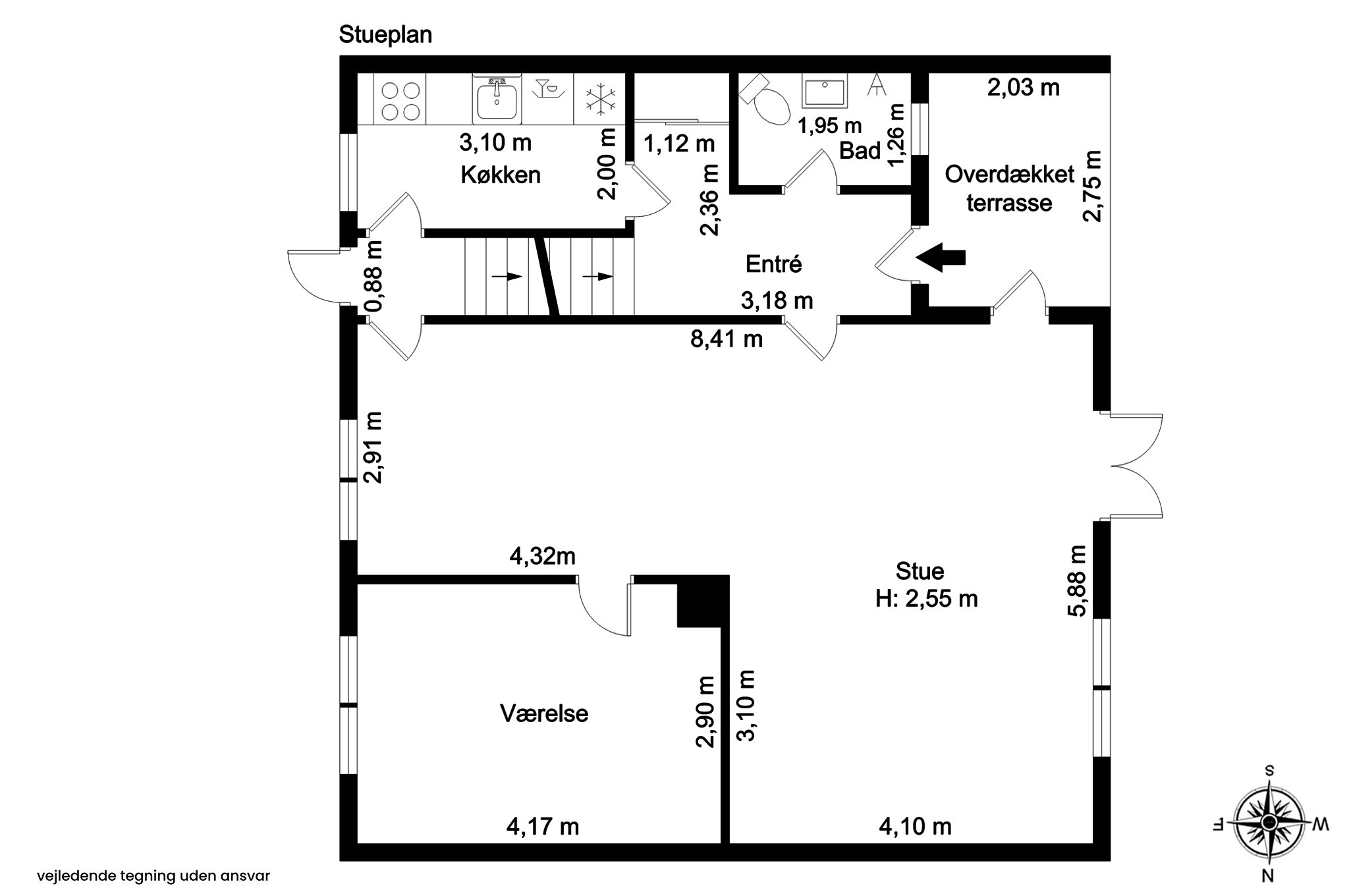 Plantegninger billede af Kaplevej 76, 2830 Virum