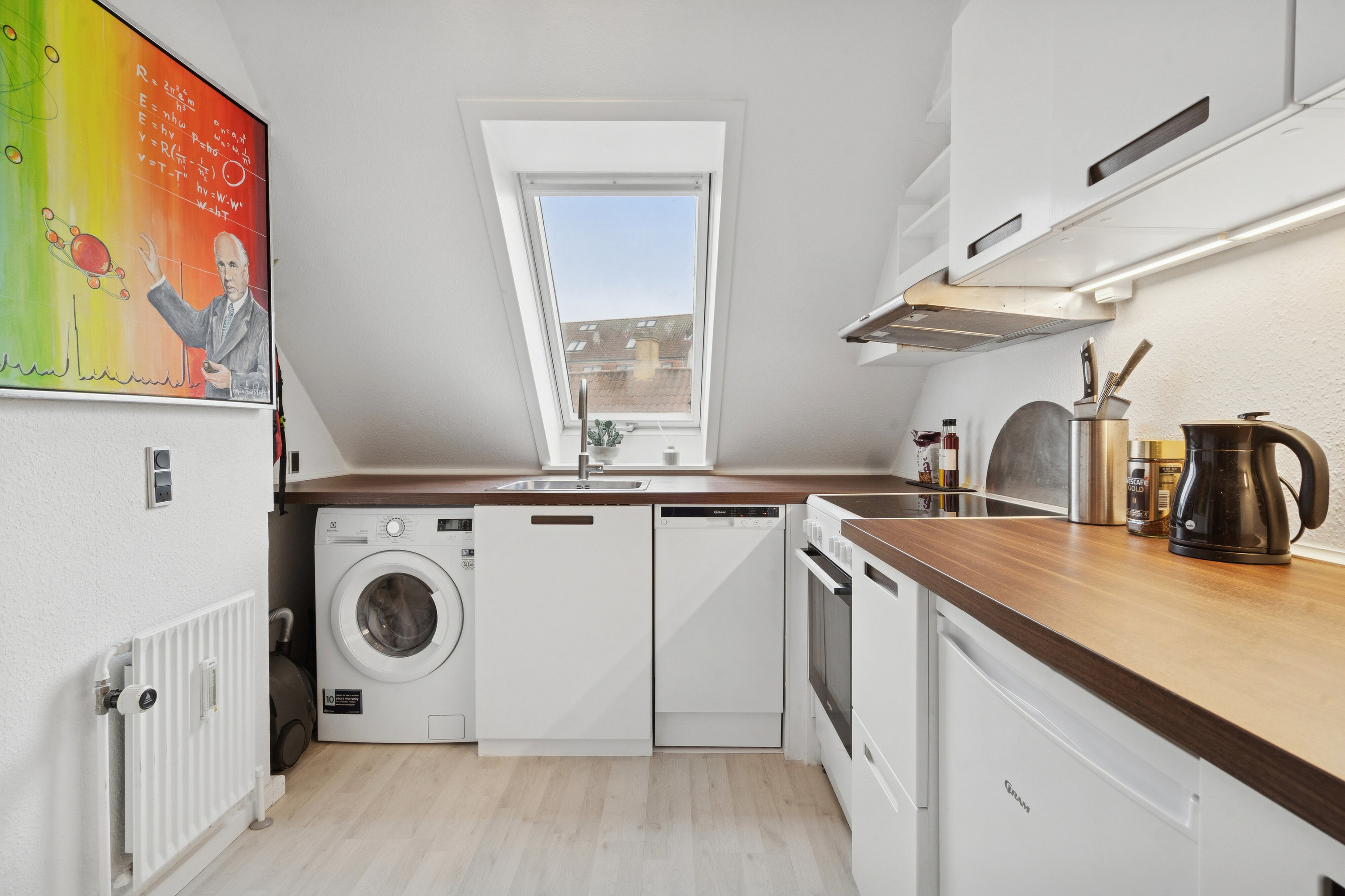 Fremhævet køkken billede i fuldskærmstilstand. Billede af Nørre Allé 89, 2. tv., 8000 Aarhus C