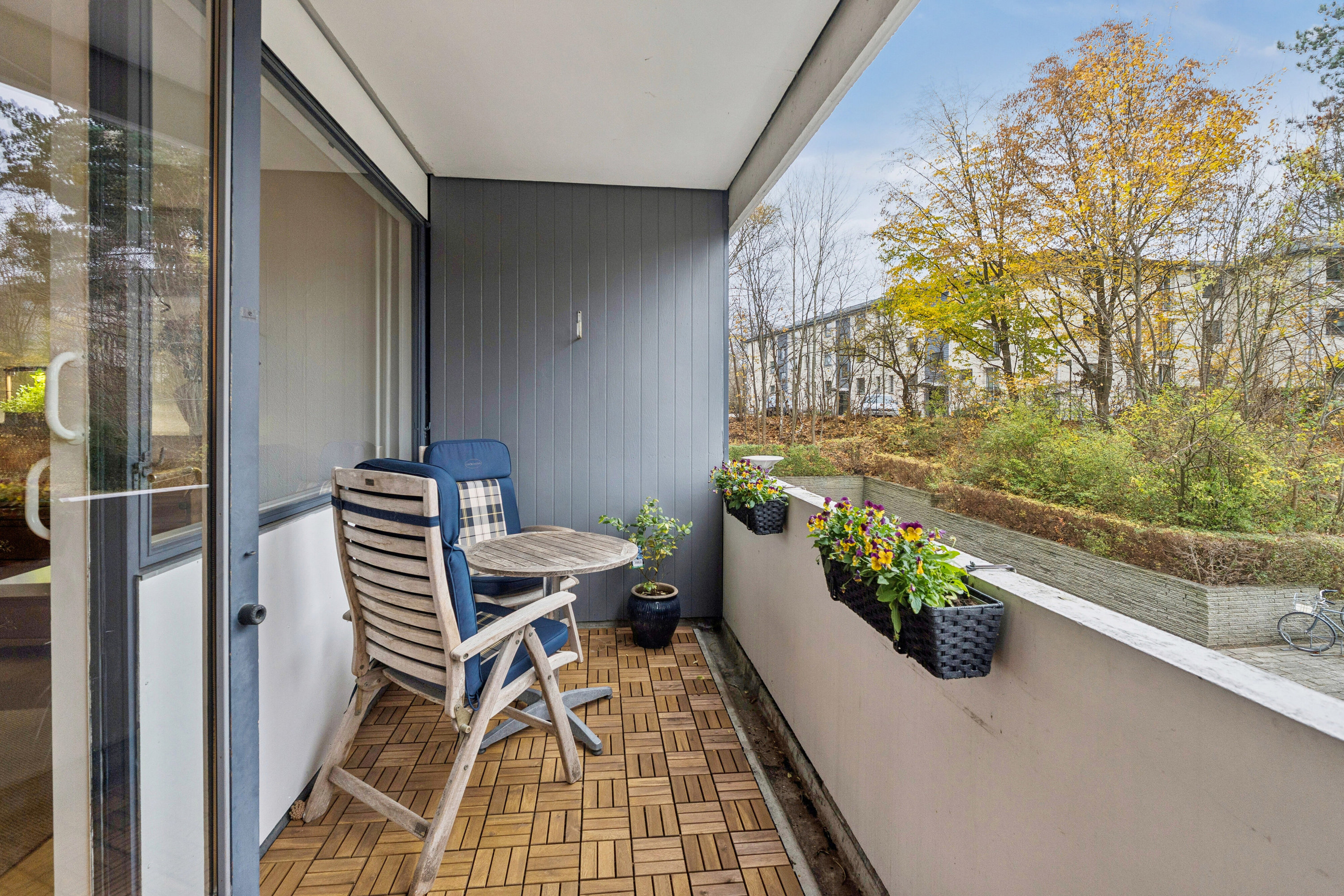 Fremhævet altan billede i fuldskærmstilstand. Billede af Hørsholm Park 7, 1. tv., 2970 Hørsholm