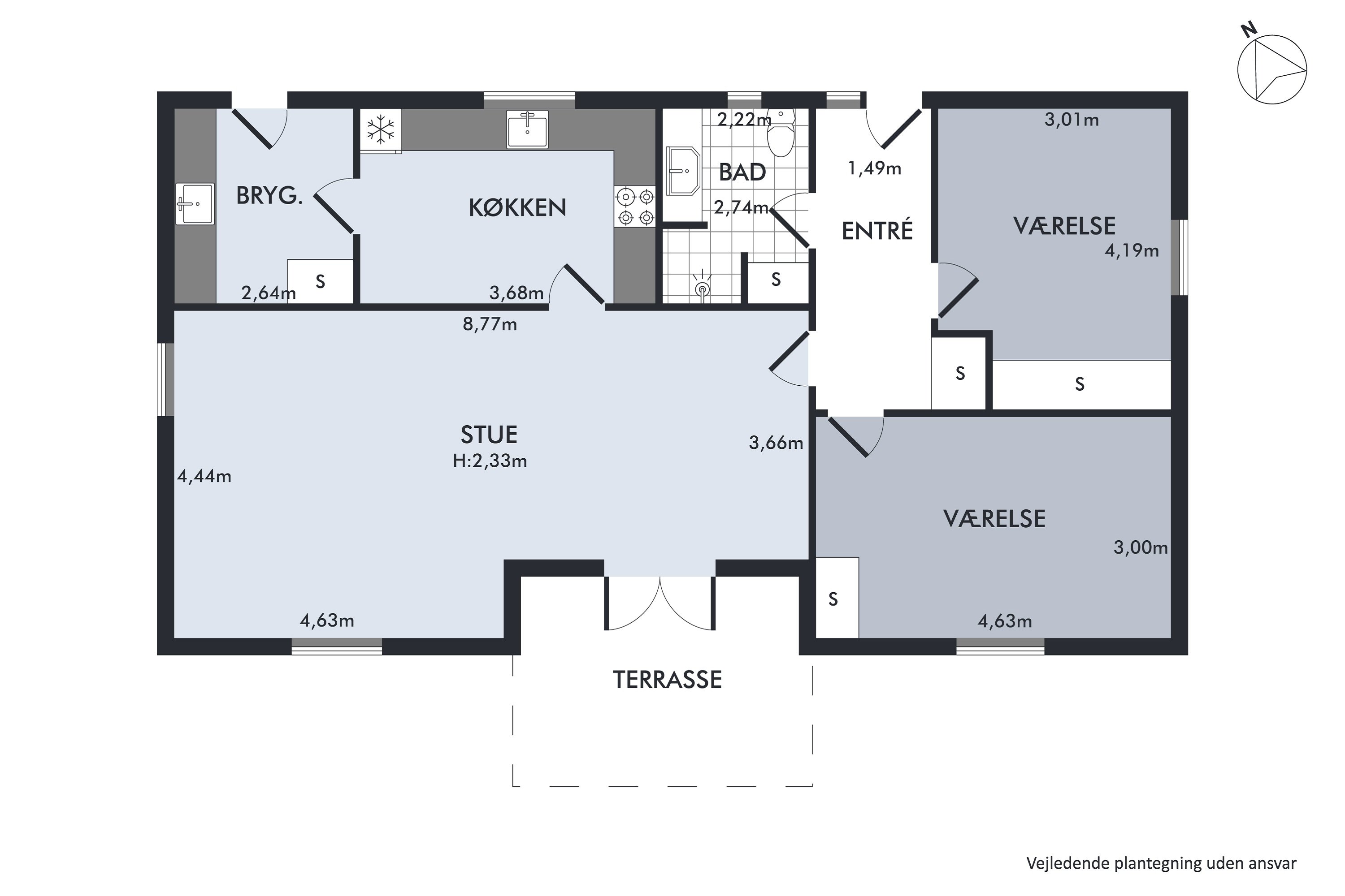 Plantegninger billede af Østervænget 30, Ommel, 5960 Marstal