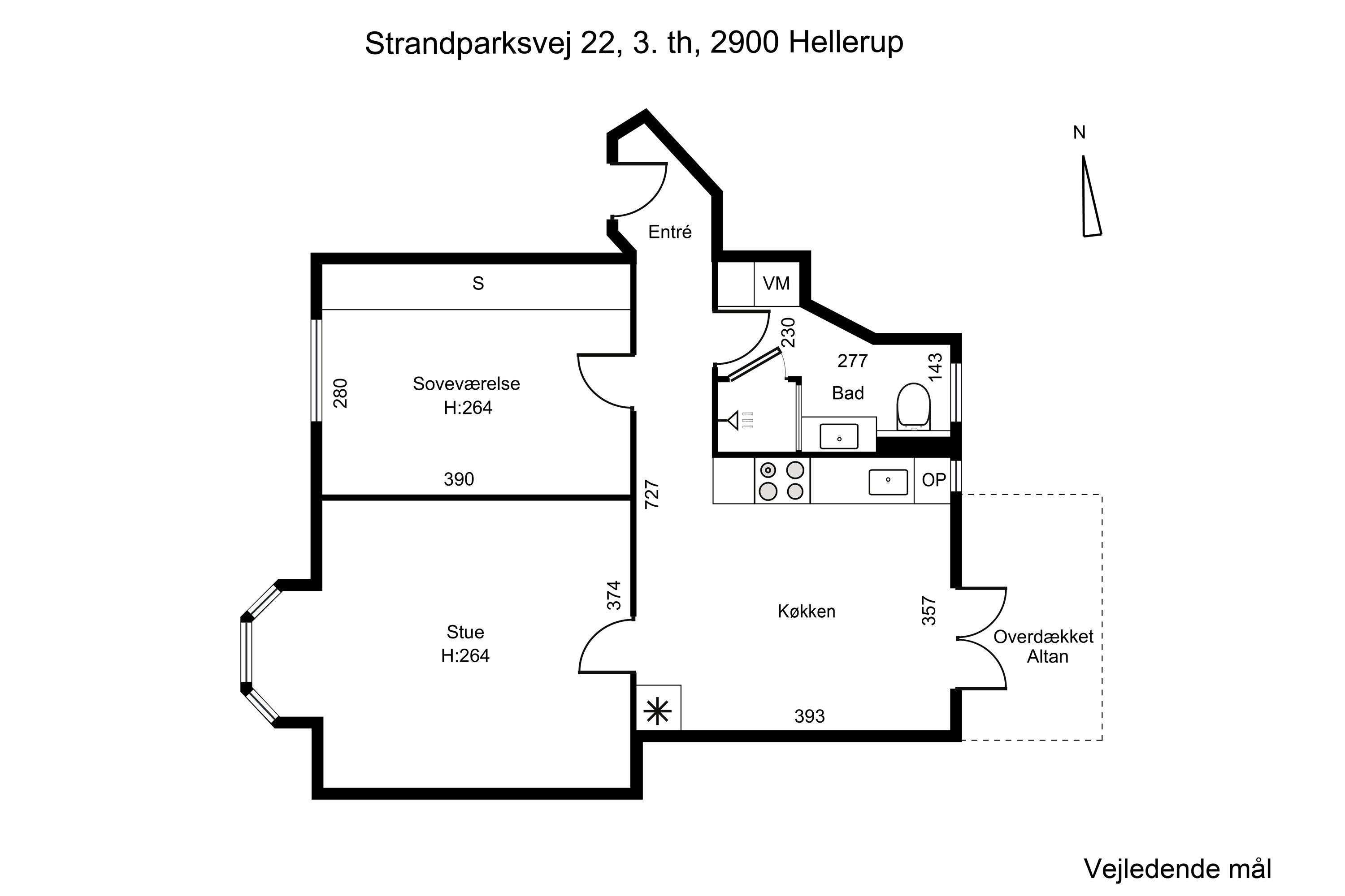 Plantegninger billede af Strandparksvej 22, 3. th., 2900 Hellerup