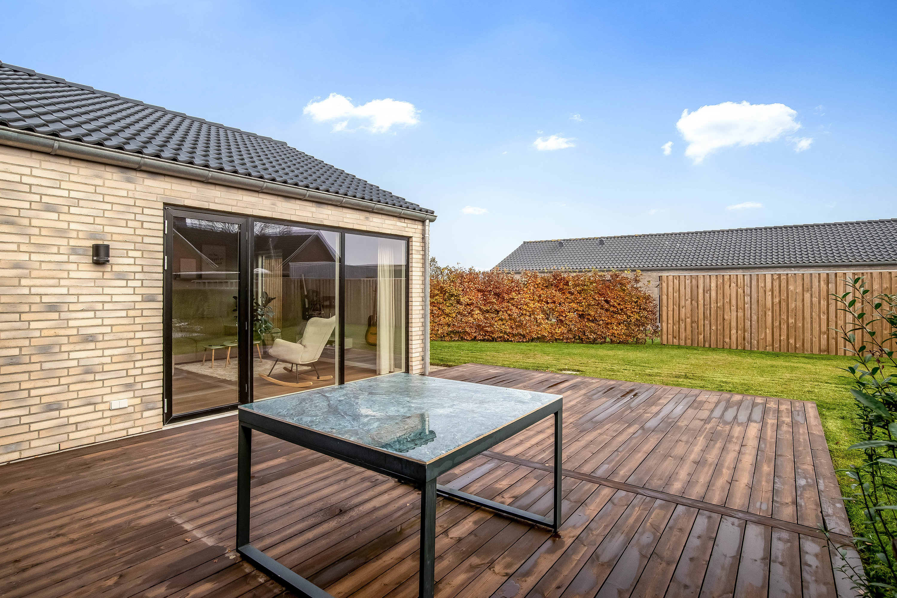 Fremhævet terrasse billede i fuldskærmstilstand. Billede af Gl. Hornshøjvej 20B, Hornshøj, 7500 Holstebro