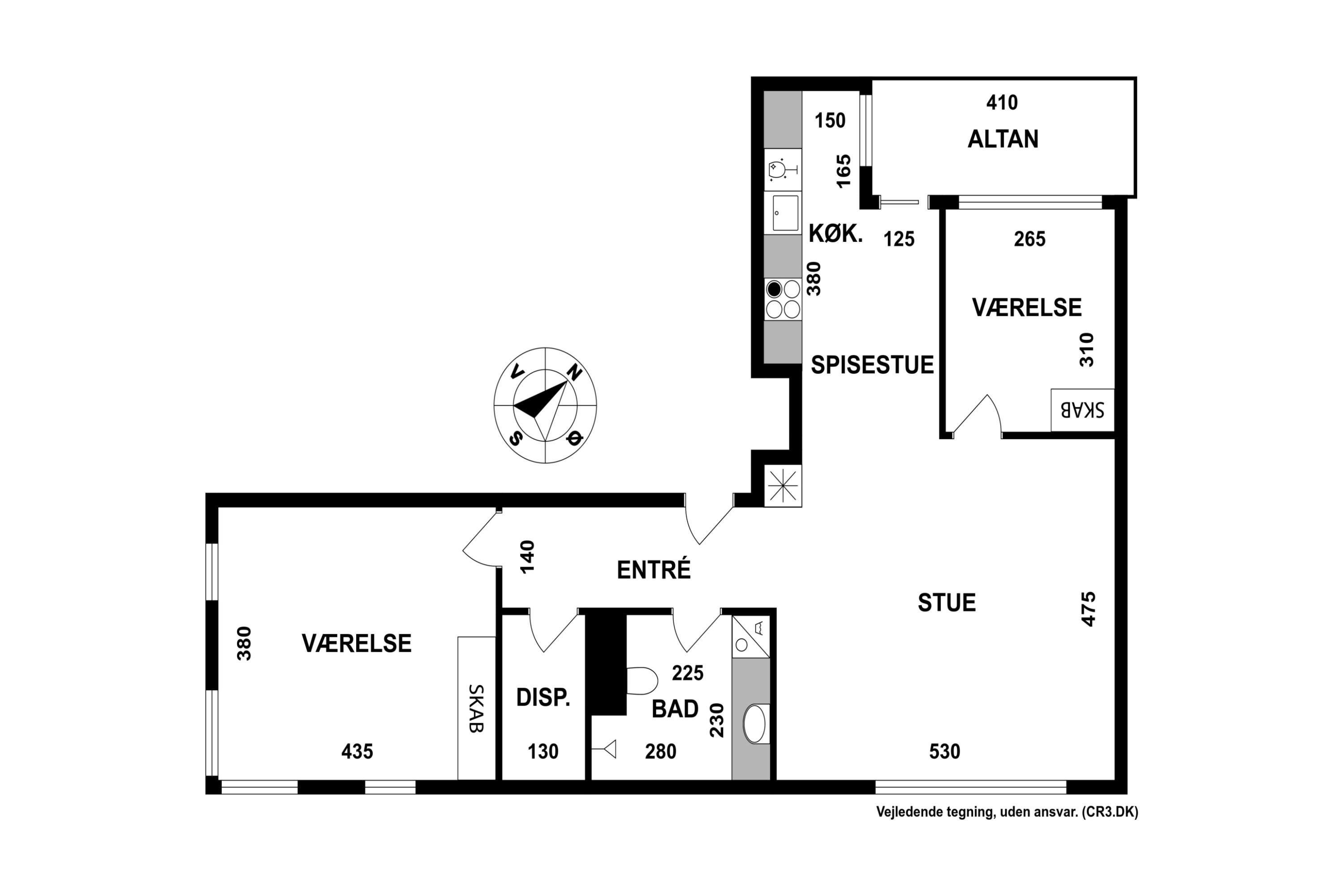 Plantegninger billede af Ebbe Rodes Allé 7, 3. th., 2500 Valby