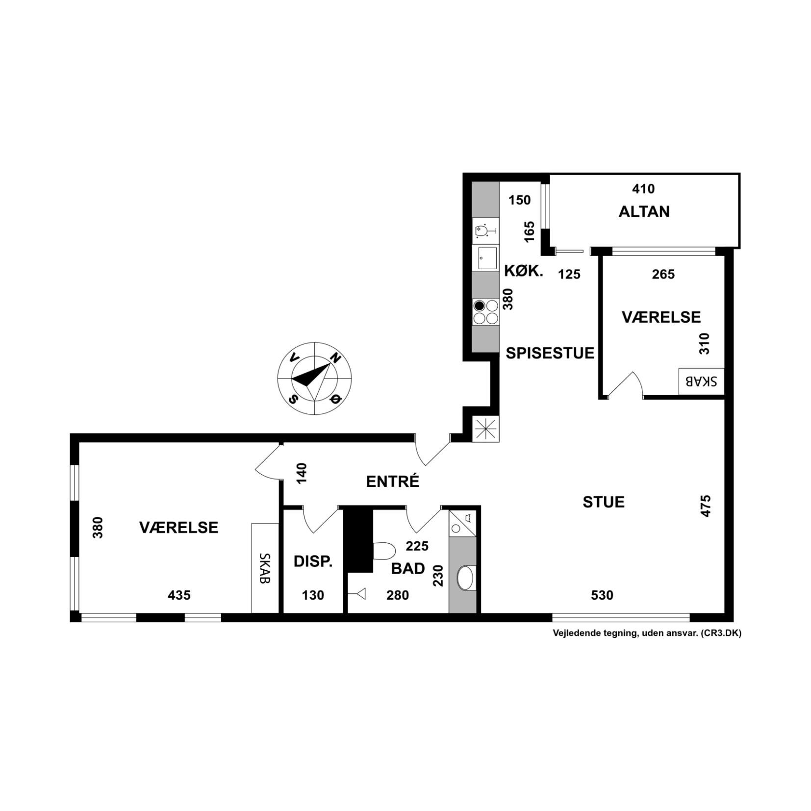 Plantegninger billede af Ebbe Rodes Allé 7, 3. th., 2500 Valby