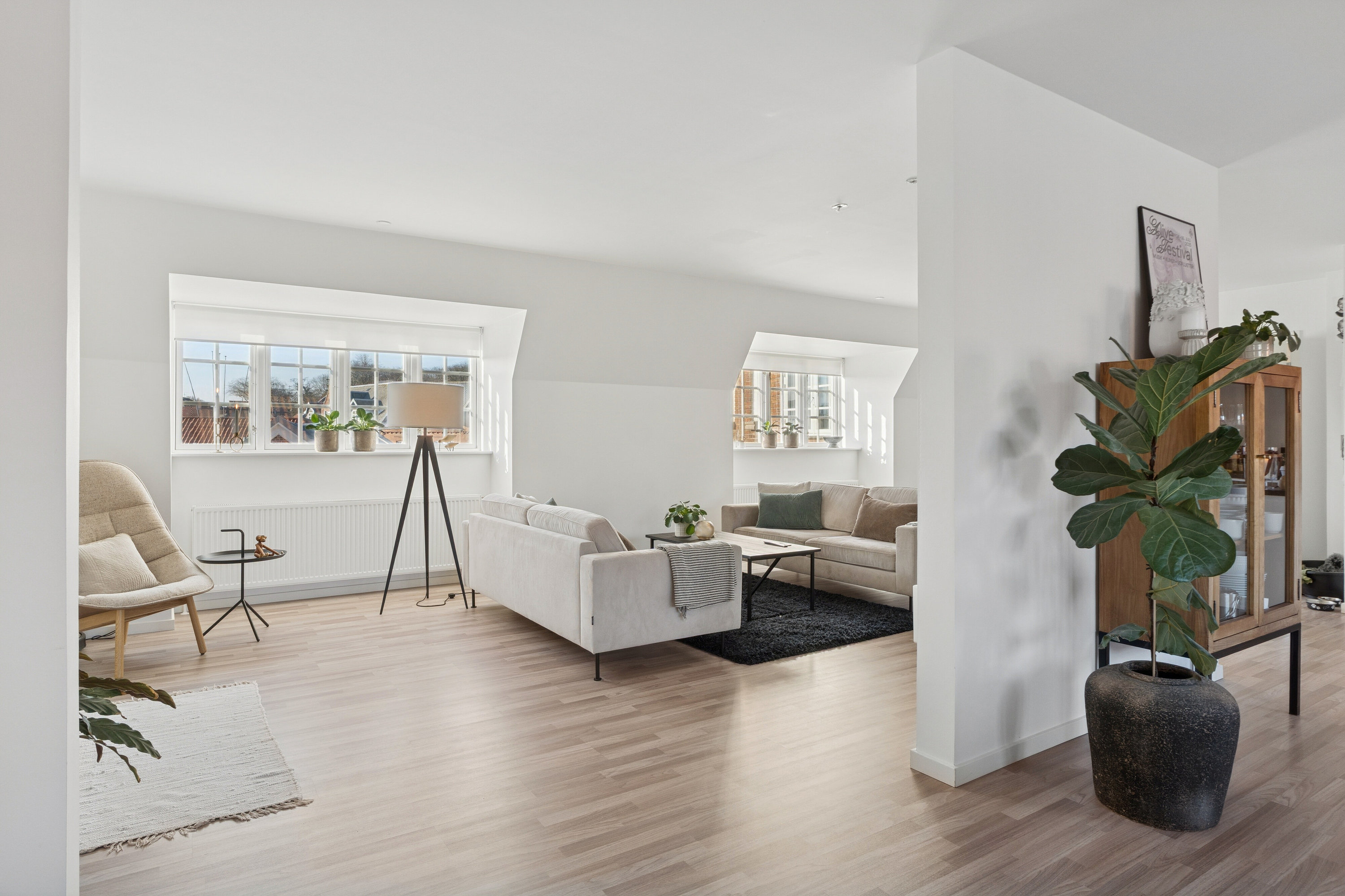 Fremhævet stue billede i fuldskærmstilstand. Billede af Nytorv 6, 2., 7700 Thisted