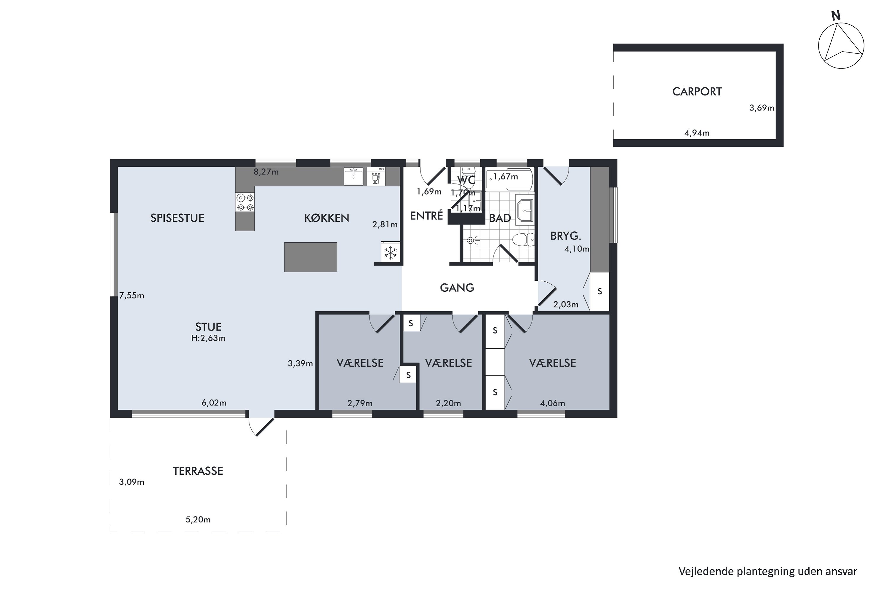 Plantegninger billede af Hyldevænget 4, 5856 Ryslinge